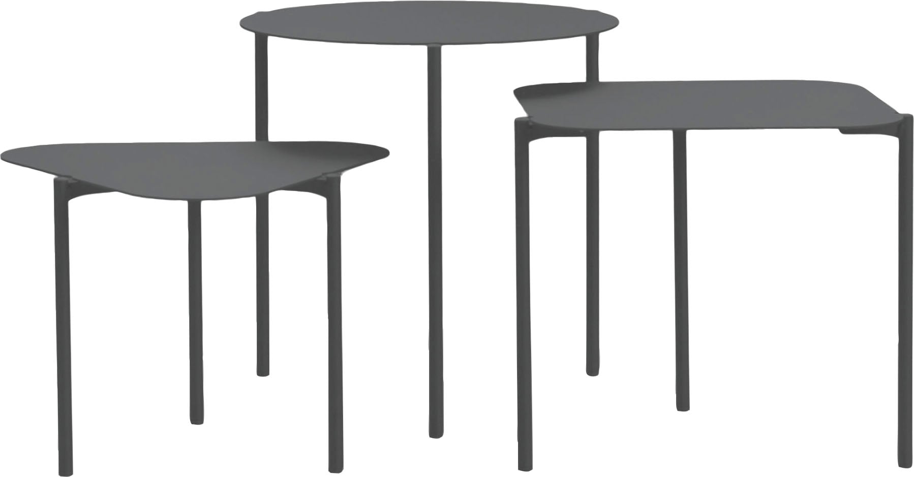 Spinder Design Beistelltisch "Doremi" Metall, 3er-Set