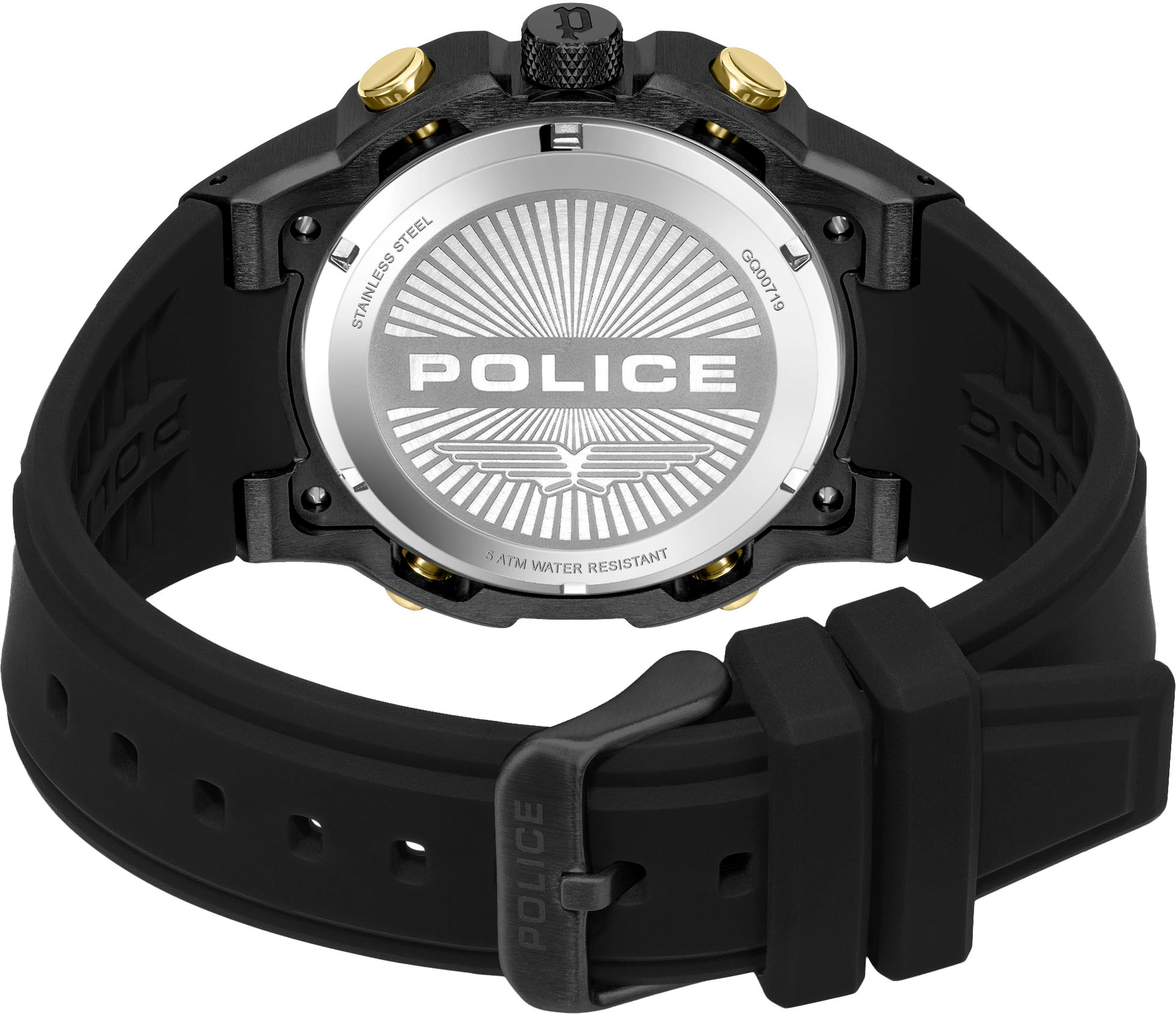Police Multifunktionsuhr »CHALLANGER« Quarzuhr, Armbanduhr, Herrenuhr, Silikonarmband, analog
