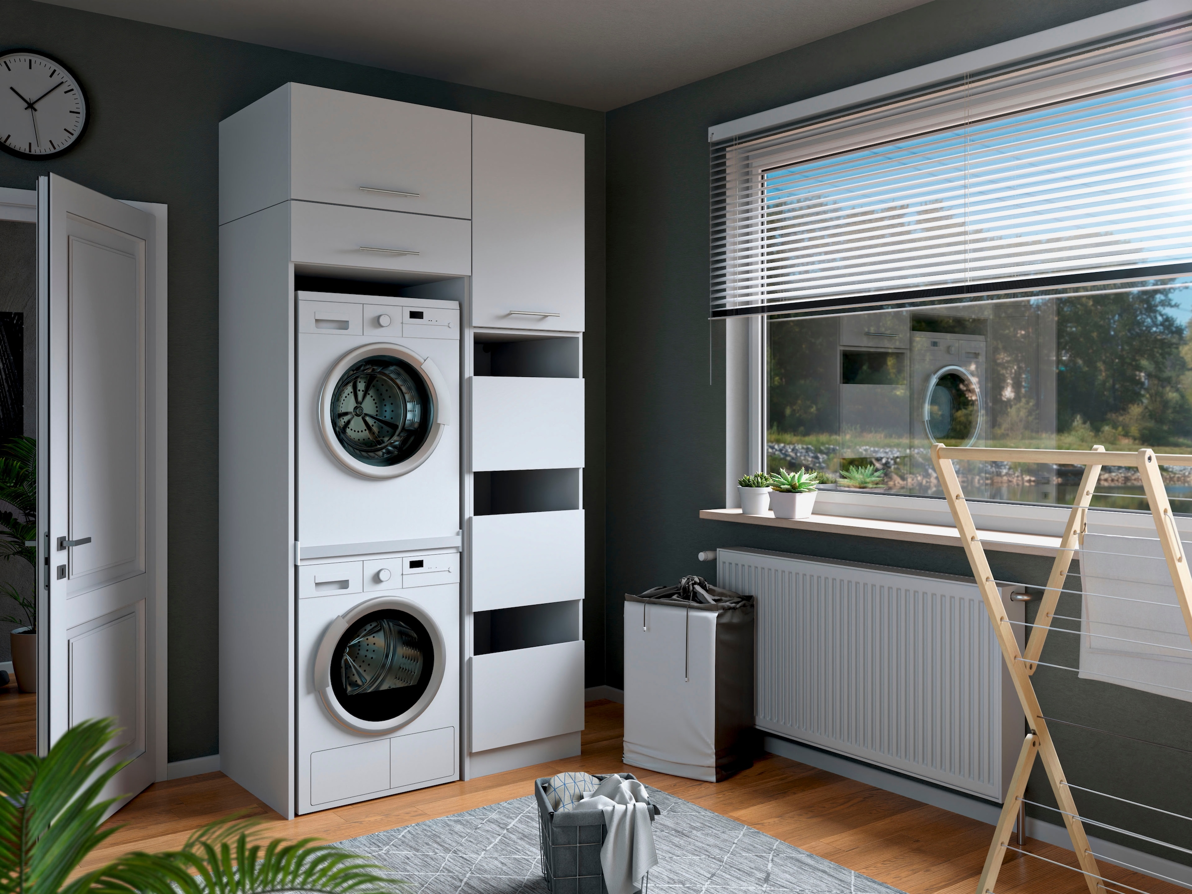 Laundreezy Mehrzweckschrank-Set »Laundreezy, 4-tlg. Mehrzweckschrank-Set B/H/T 118/238/68 cm« 4 Stk. tlg.