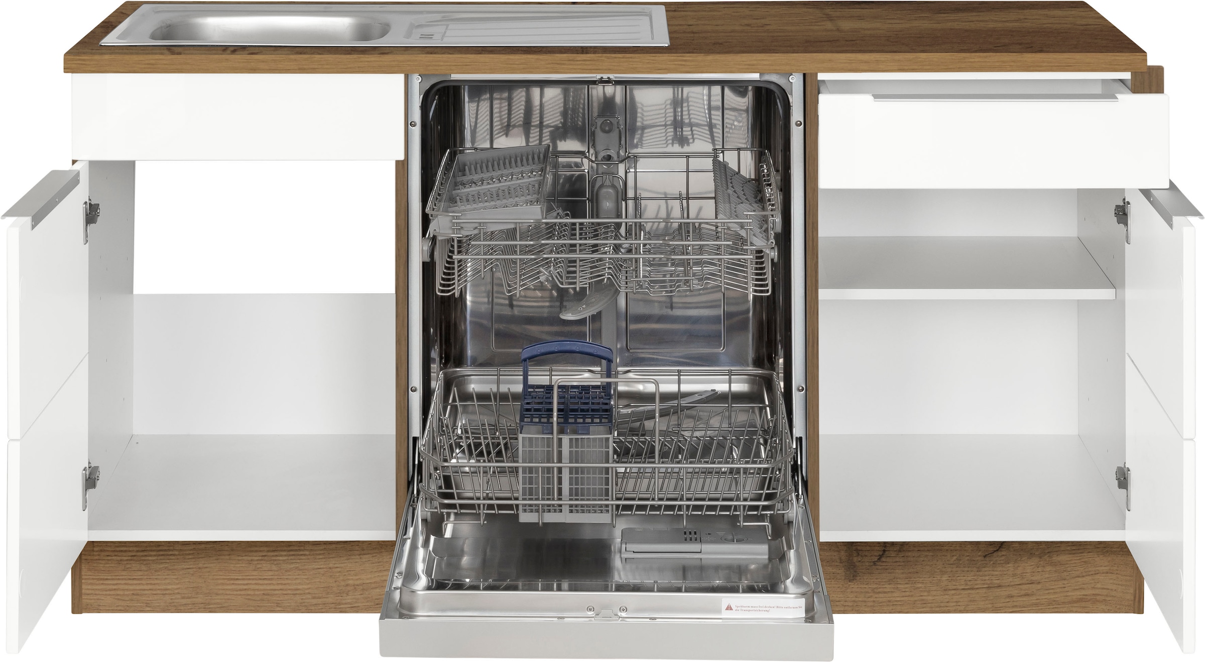 KOCHSTATION Winkelküche »KS-Brindisi« Stellbreite 220/220 cm, wahlweise mit E-Geräten, mit MDF-Fronten