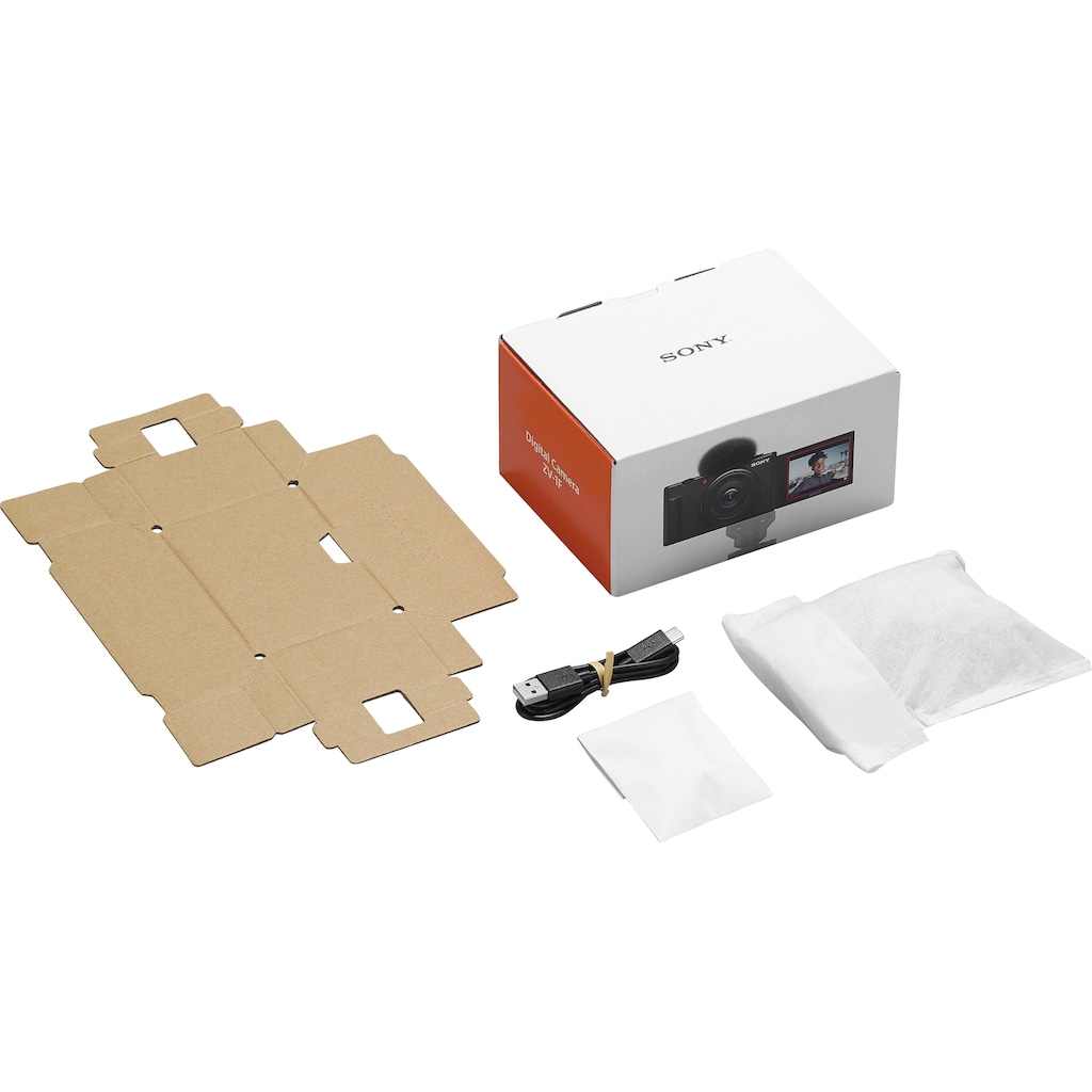 Sony Kompaktkamera »ZV-1F«, ZEISS Tessar T* Objektiv, 6 Elemente in 6 Gruppen, 20,1 MP, Bluetooth-WLAN