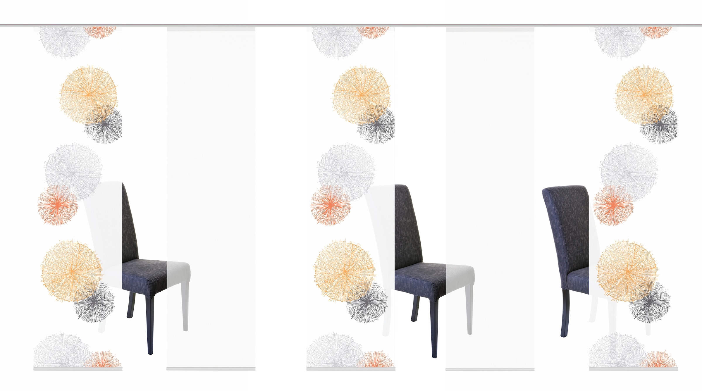 HOME WOHNIDEEN Schiebegardine »SCOPPIO« Paneelwagen 5 Stk. tlg. HxB: 245x60, inkl. Befestigungszubehör