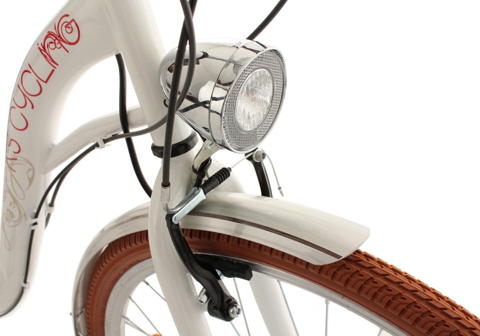 KS Cycling Cityrad »Eden«, 6 Gang, Shimano, Tourney RD-TZ 50 Schaltwerk, Kettenschaltung, für Damen und Herren, Kettenschaltung