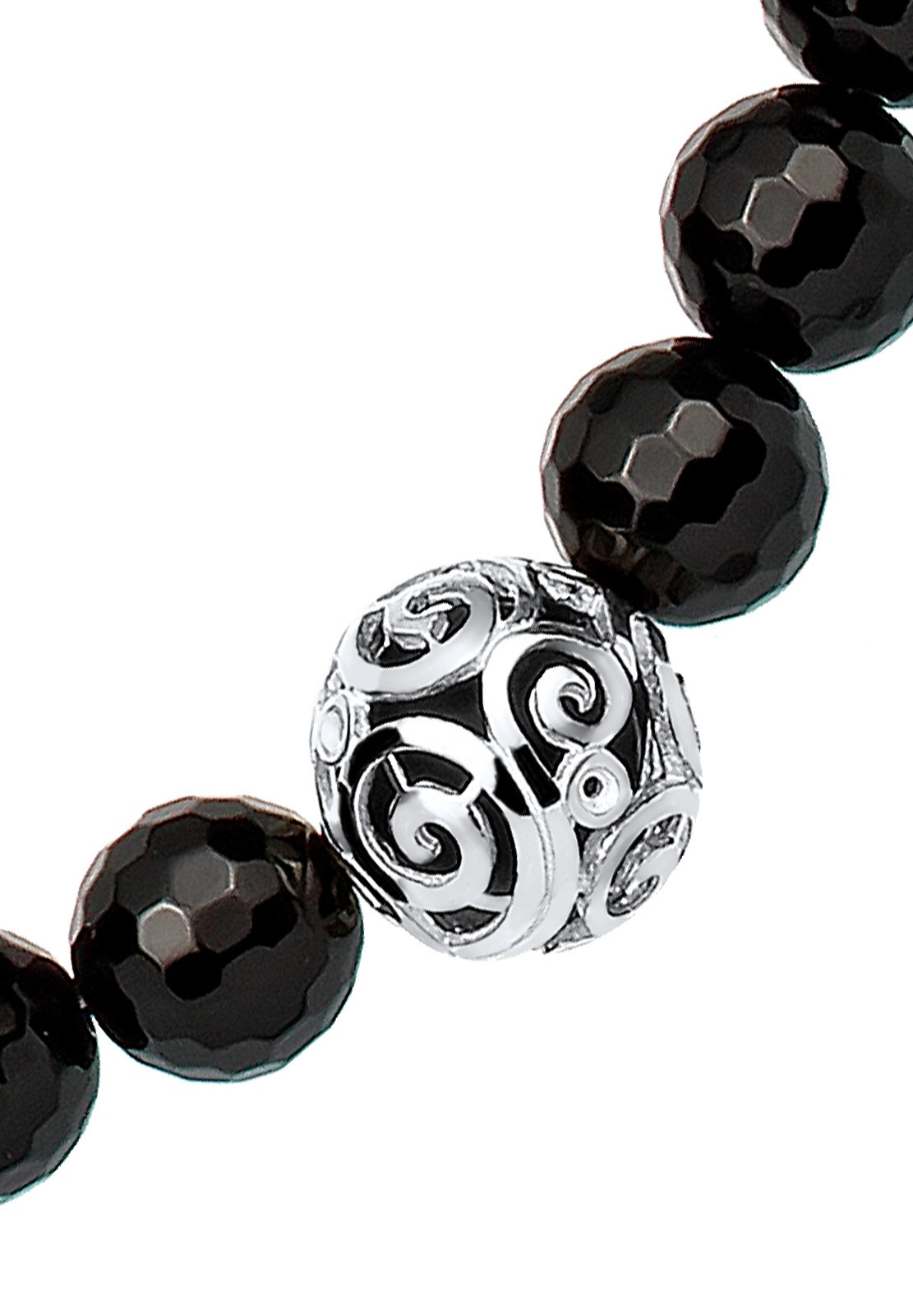 Elli Silberkette »Halskette Ornament Onyx Schwarz 925 Sterling Silber«