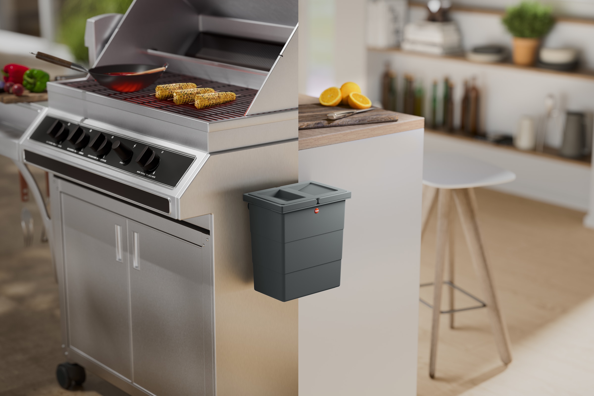 Hailo Mülleimer »FLEXBOX S« 1 Behälter Kunststoff, geruchsdichter Deckel, 7 Liter