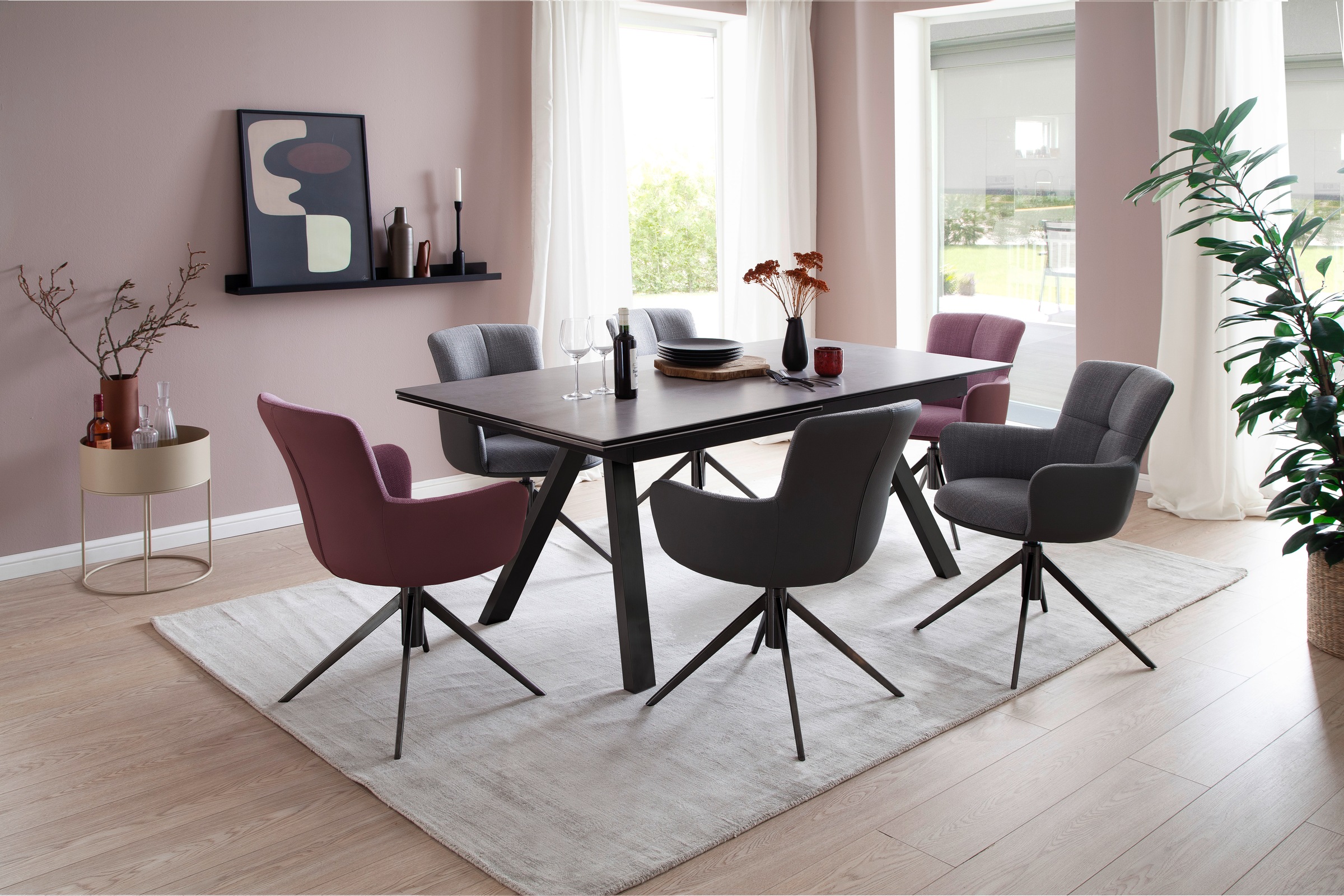 MCA furniture Esszimmerstuhl (Set), 2 drehbar mit »Mecana«, St., Raten 2er Nivellierung, 120 bestellen bis auf Materialmix, kg Stuhl Set 360°