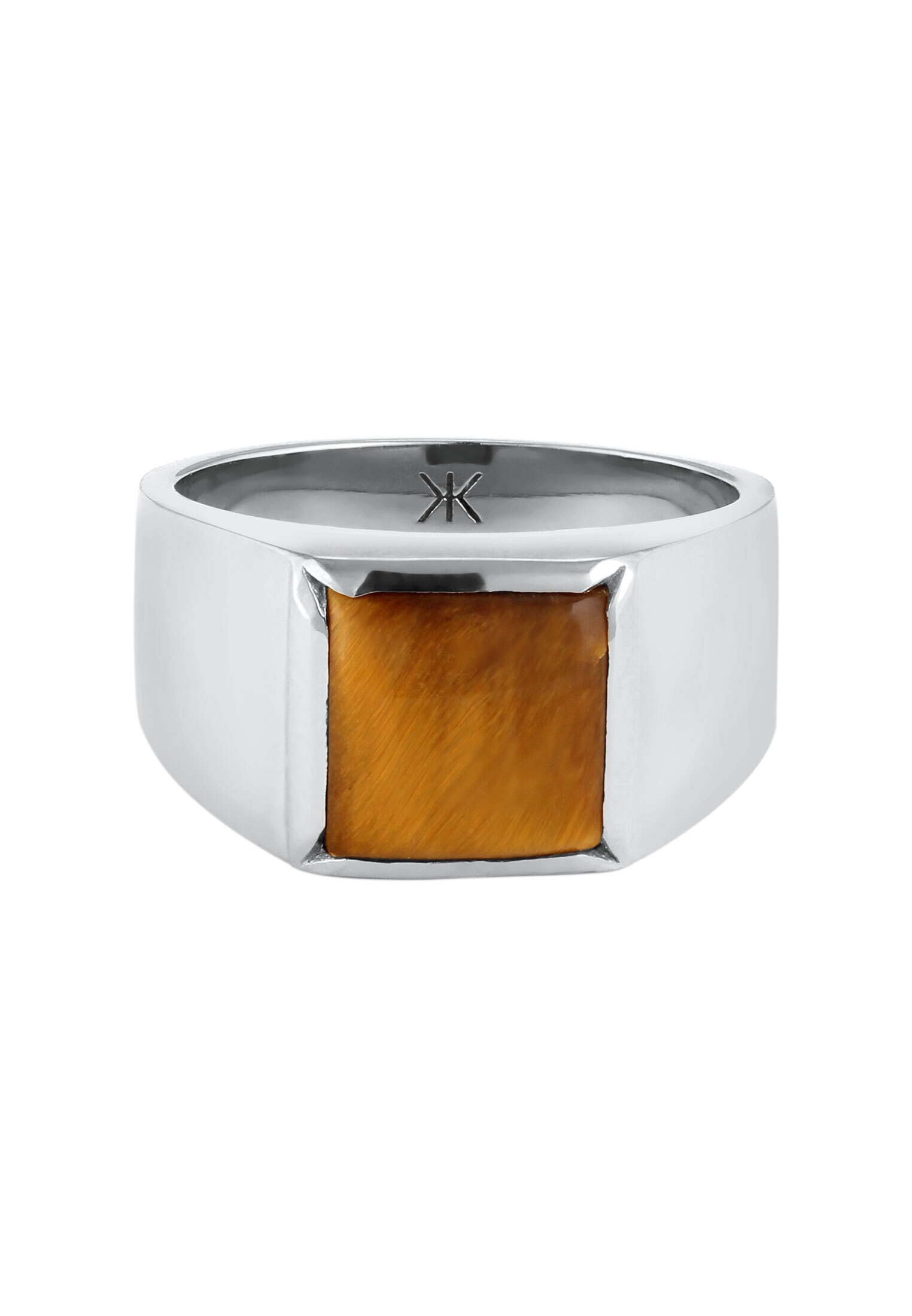 Kuzzoi Siegelring »Ring Siegelring Tigerauge Braun 925 Sterling Silber«