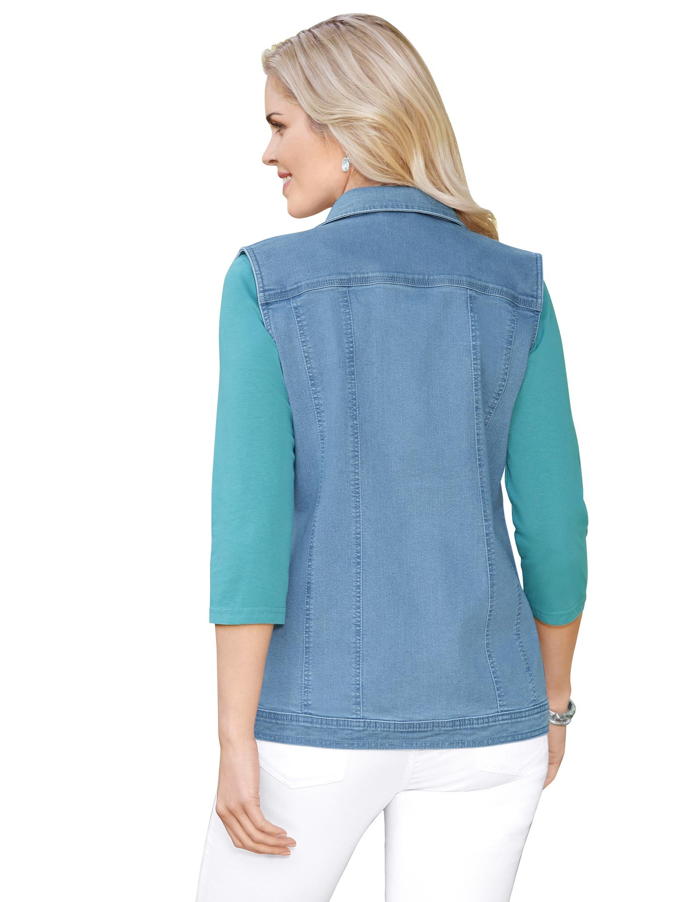 Classic Basics Jeans-Weste mit Hemdkragen bei ♕ Universal.at