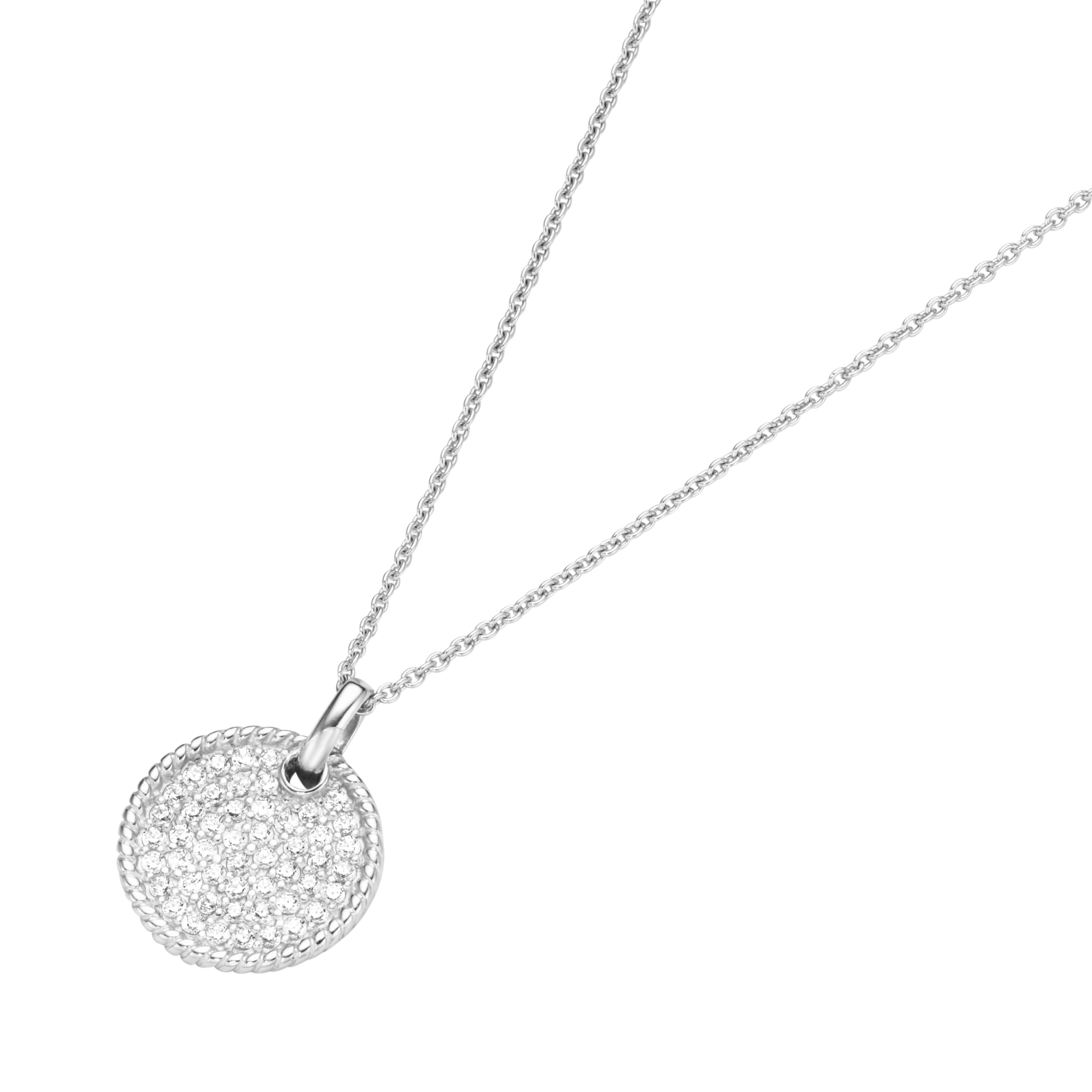 Smart Jewel Kette mit Behang Silber mit bestellen Steinen, »Kette UNIVERSAL mit Anhänger | rund, 925« Zirkonia