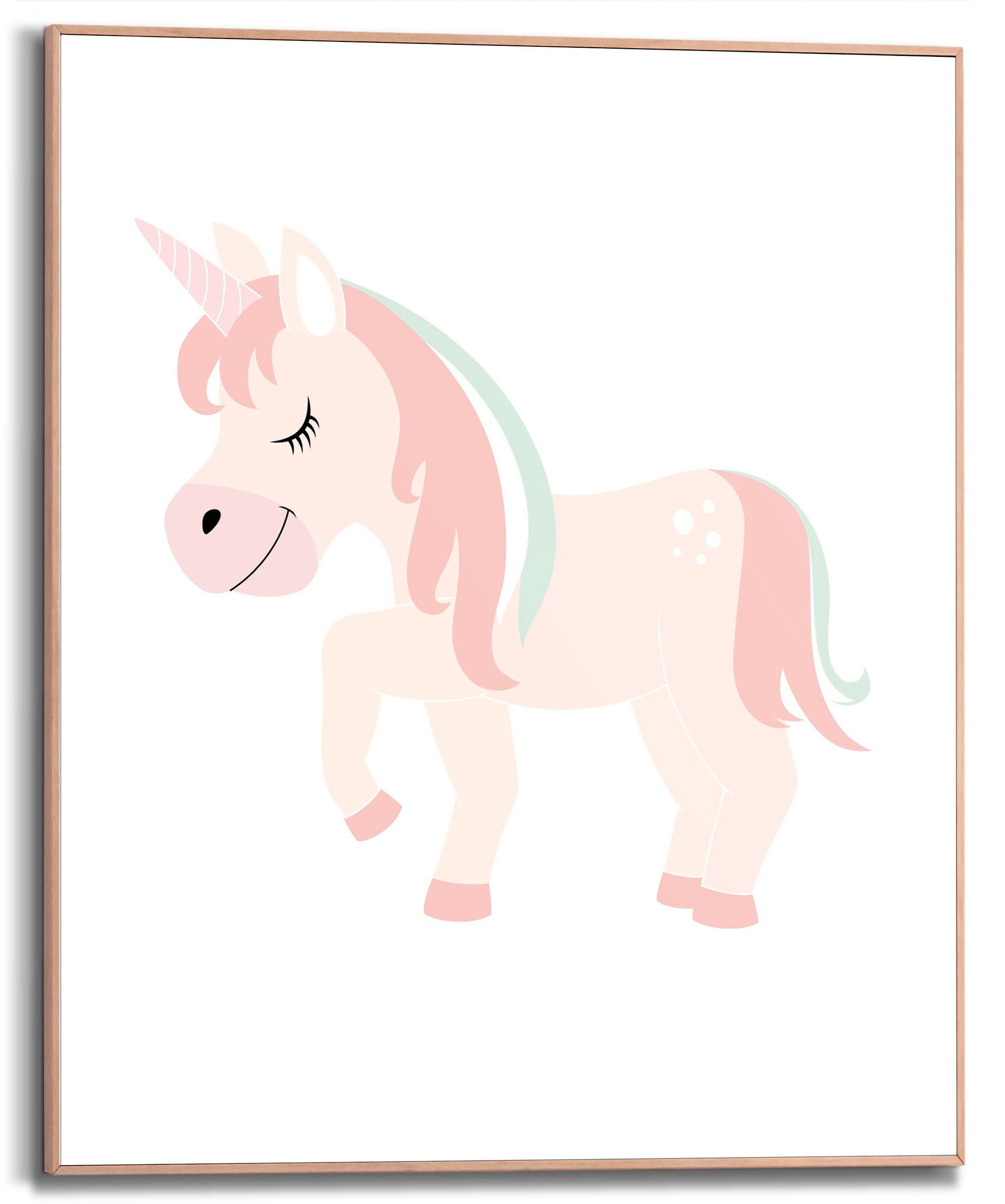 Reinders! Bild mit Rahmen »Pink Unicorn«, (1 St.) auf Rechnung kaufen