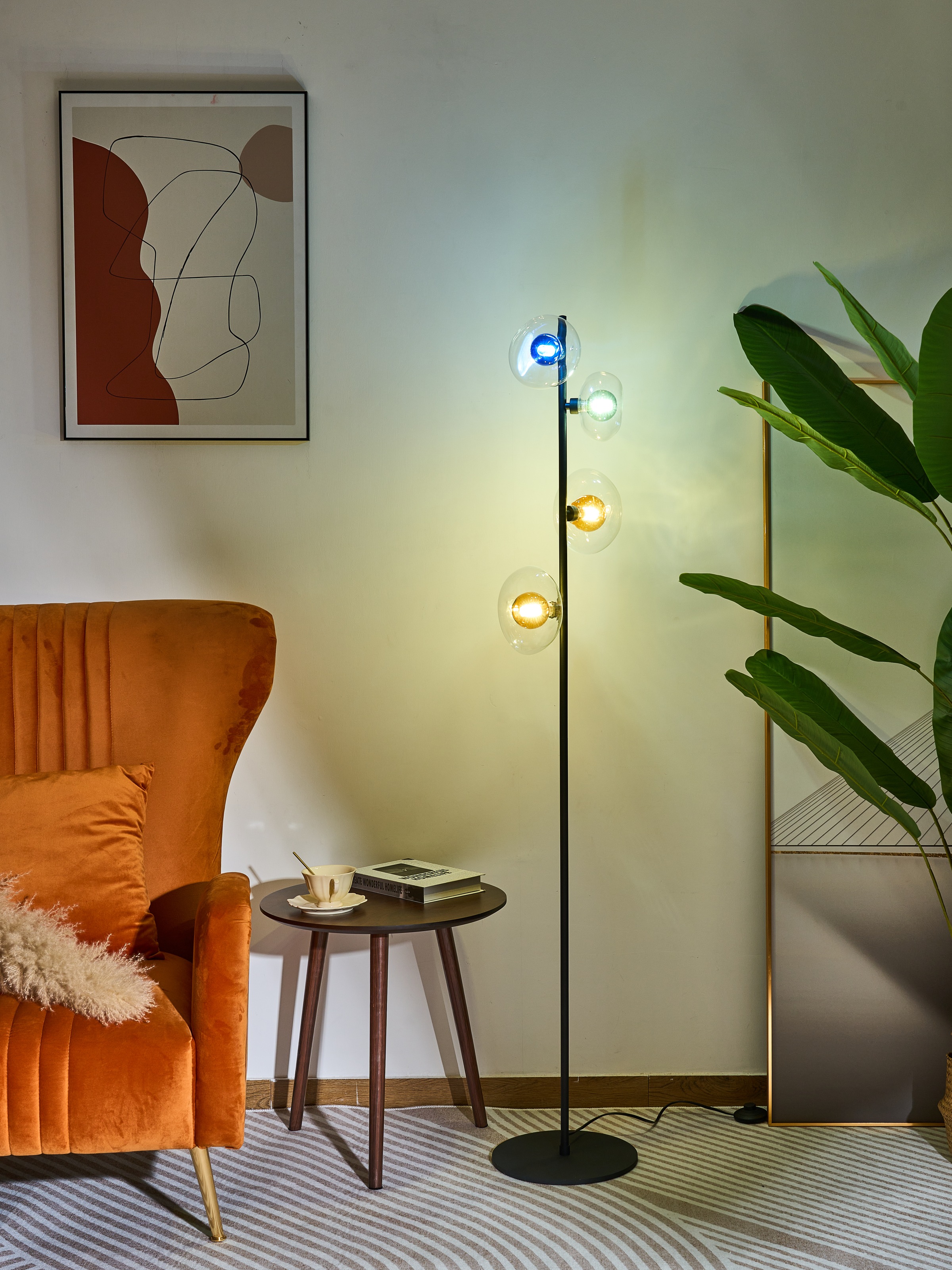 ECO-LIGHT Stehlampe »Uranus«, 4 flammig, Leuchtmittel G9 | ohne Leuchtmittel