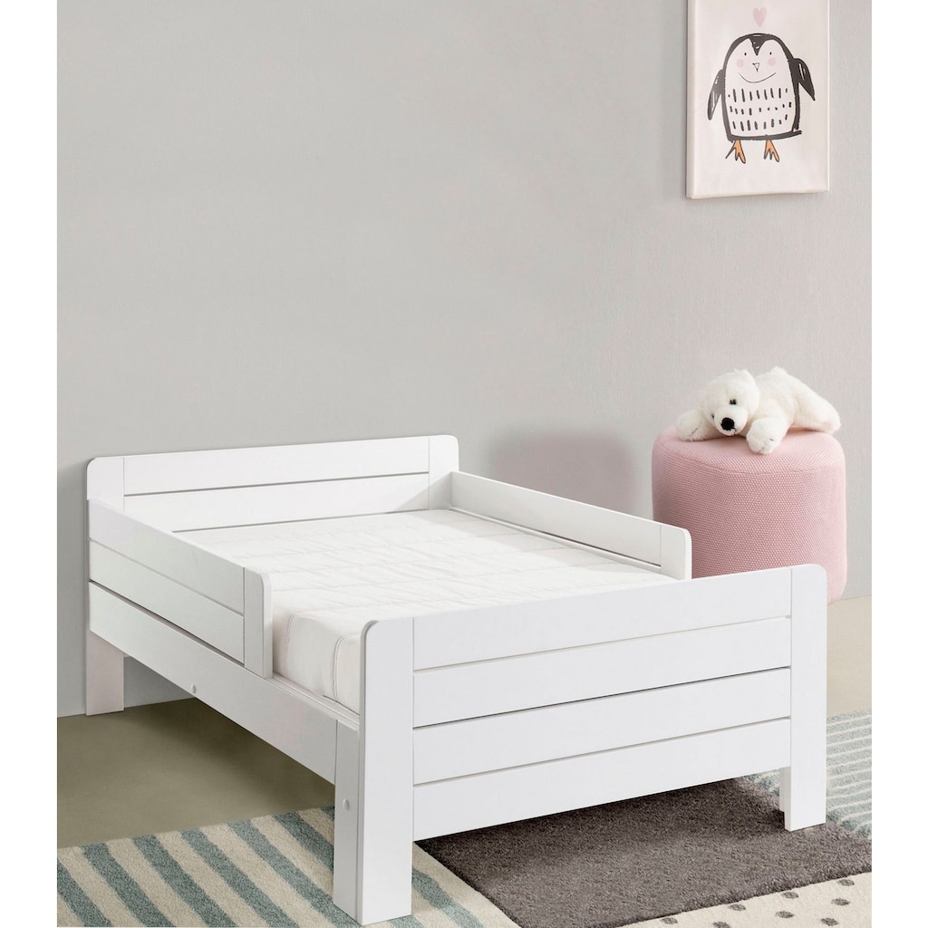 Lüttenhütt Funktionsbett »"LOTTE " Bestseller! Kinderbett«, Mitwachsend/ ausziehbar 140cm-200cm, zertifiziertes Massivholz