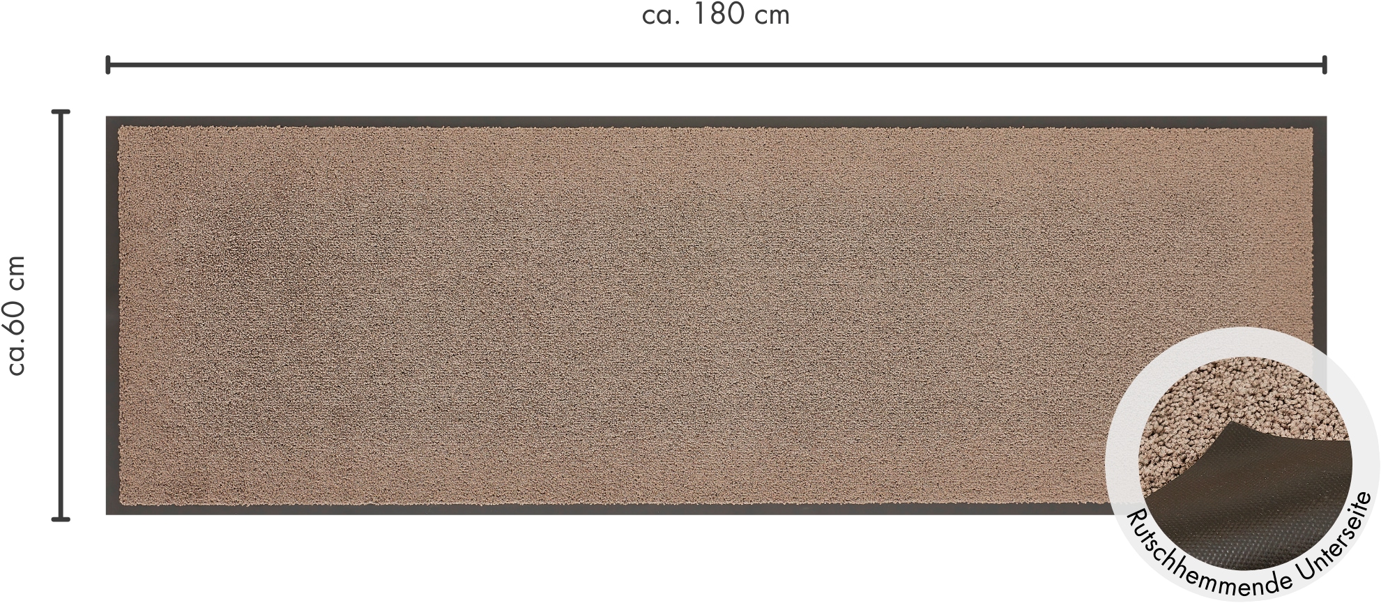 Andiamo Fußmatte »Verdi, Made in Netherlands«, rechteckig, 6 mm Höhe, Schmutzfangmatte, auch für überdachten Außenbereich geeignet, waschbar