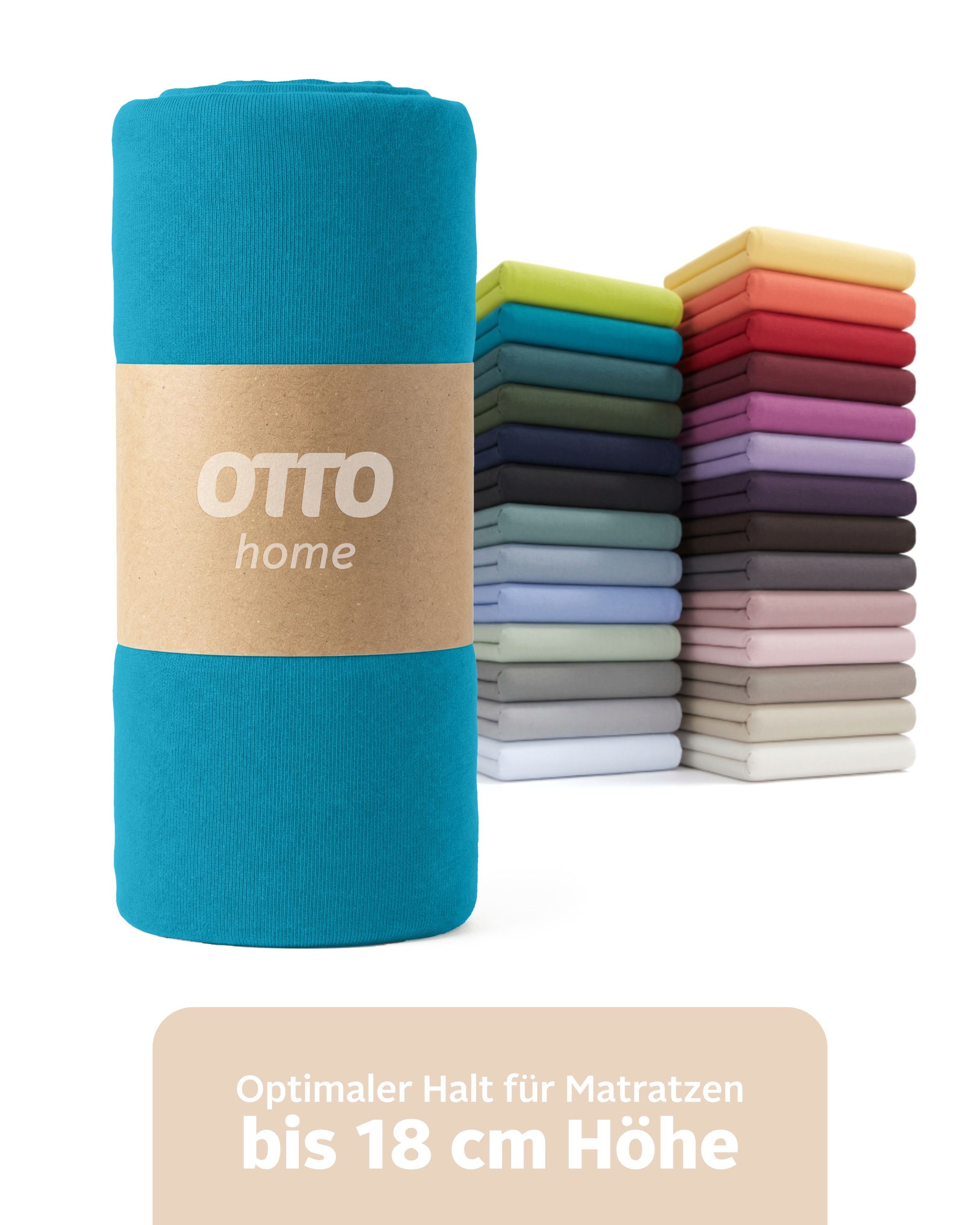 OTTO home Spannbettlaken "PHYSALIS in BASIC und PREMIUM Qualität, 100% Baumwolle" für Matratzen bis 18 cm Höhe, Bettlaken, Spannbetttuch, pflegeleicht