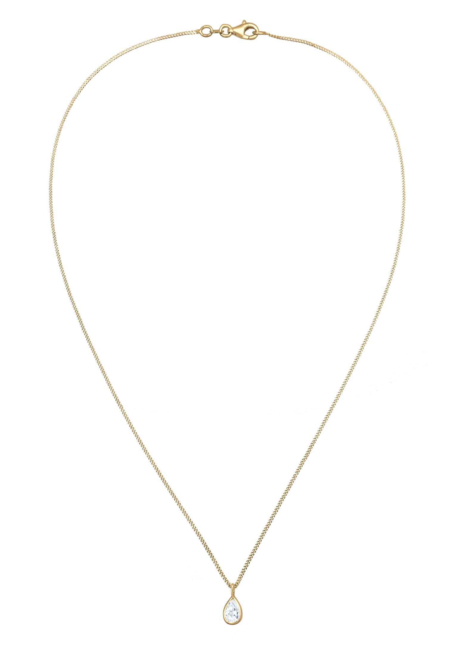 Elli Silberkette »Halskette Zirkonia Tropfen 925 Sterling Silber«