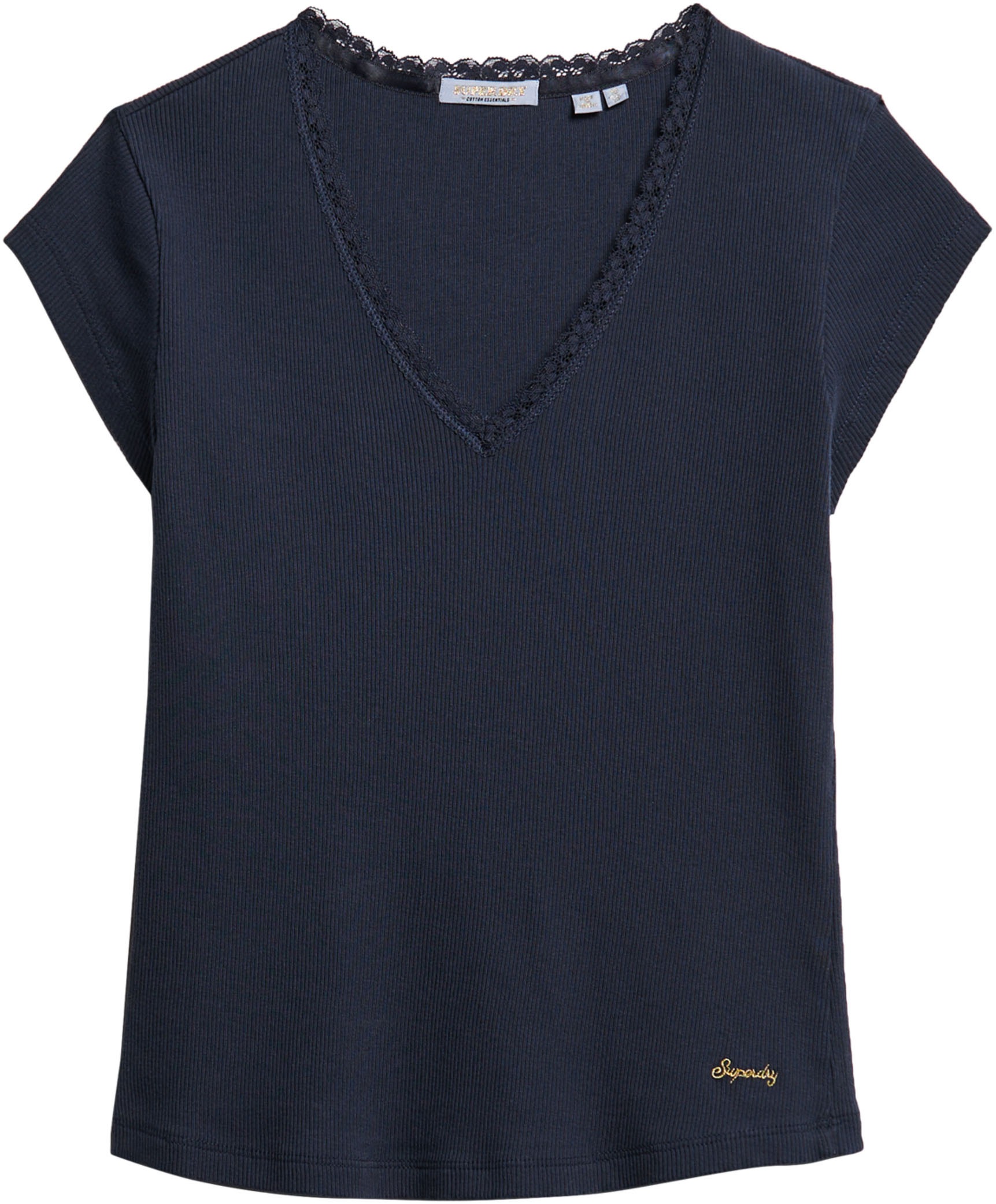 Superdry T-Shirt »ESSENTIAL LACE TRIM V TEE«
