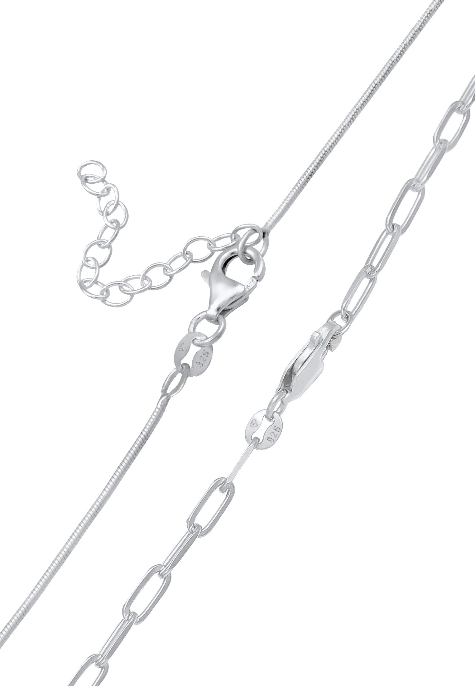Elli Premium Choker »Schmuckset Choker Set Basic Schlangen Gliederkette 925 Silber«