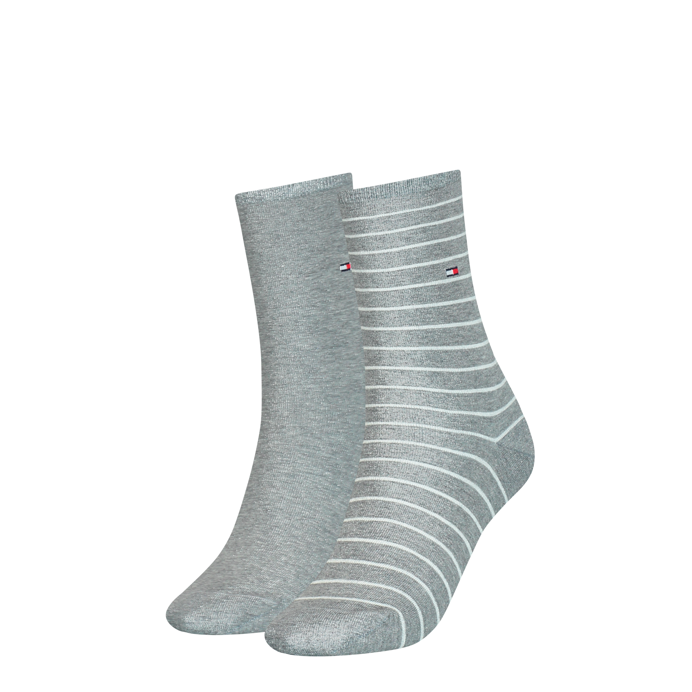 Tommy Hilfiger Socken »TH WOMEN SOCK 2P SMALL STRIPE« 2 Paar, 2 Stk. tlg. mit schmalem Rippenbündchen, meliert, gestreift