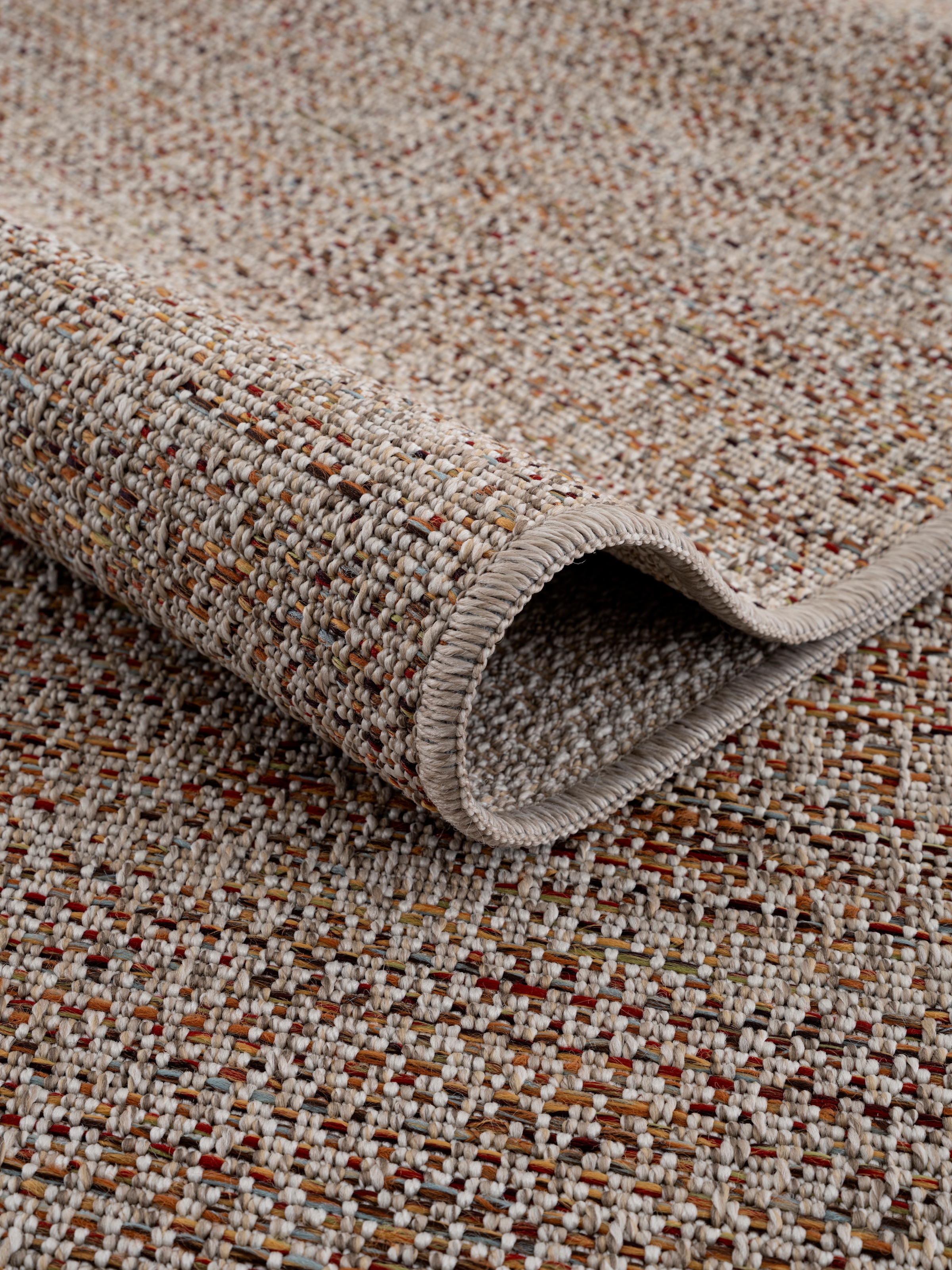 OTTO home Teppich »Lennor, In- und Outdoor geeignet, Balkon, Camping« rechteckig 8 mm Höhe Wetterfest & UV-beständig, meliert, Sisal-Optik, Esszimmer, Wohnzimmer