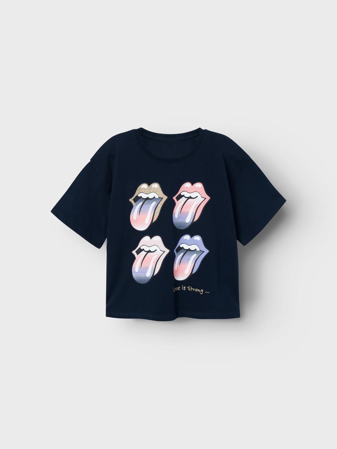 Name It T-Shirt »NKFNARINA ROLLINGSTONES SS TOP NOOS UNV«