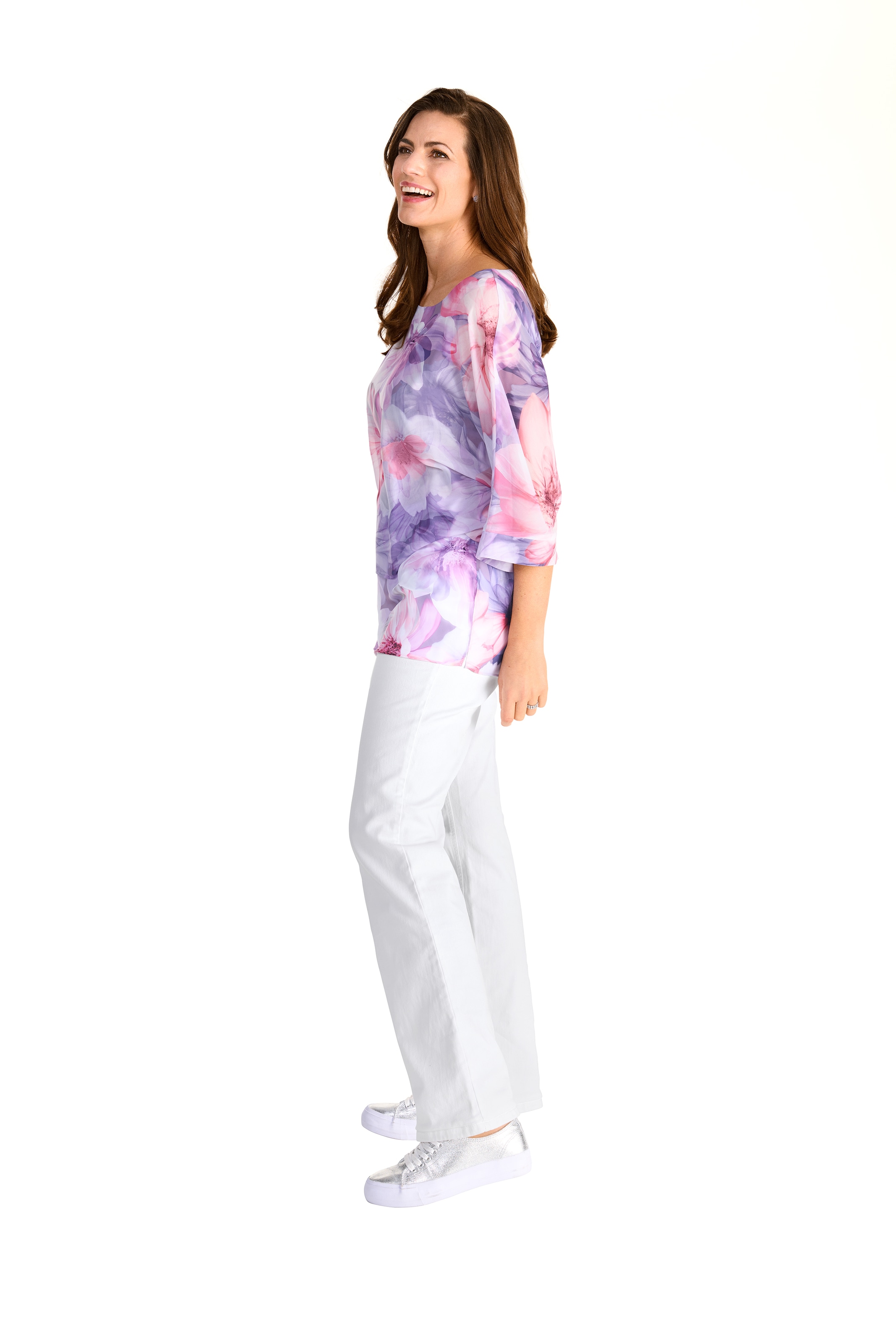 HERMANN LANGE Collection 3/4-Arm-Shirt, mit floralem Muster