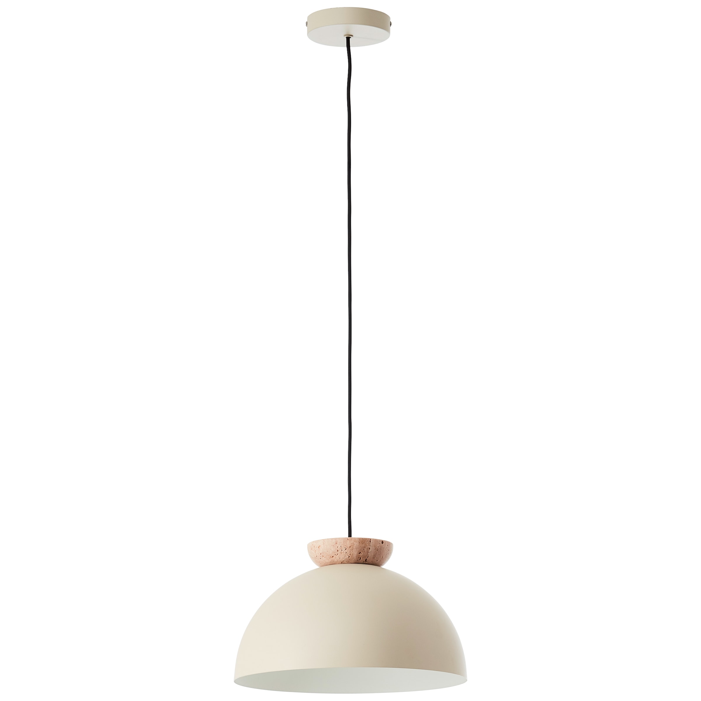 Brilliant Pendelleuchte »Nalam« E27 1 Stk. 173 x 35 cm, E27, kürzbar, Metall/Travertin, beige