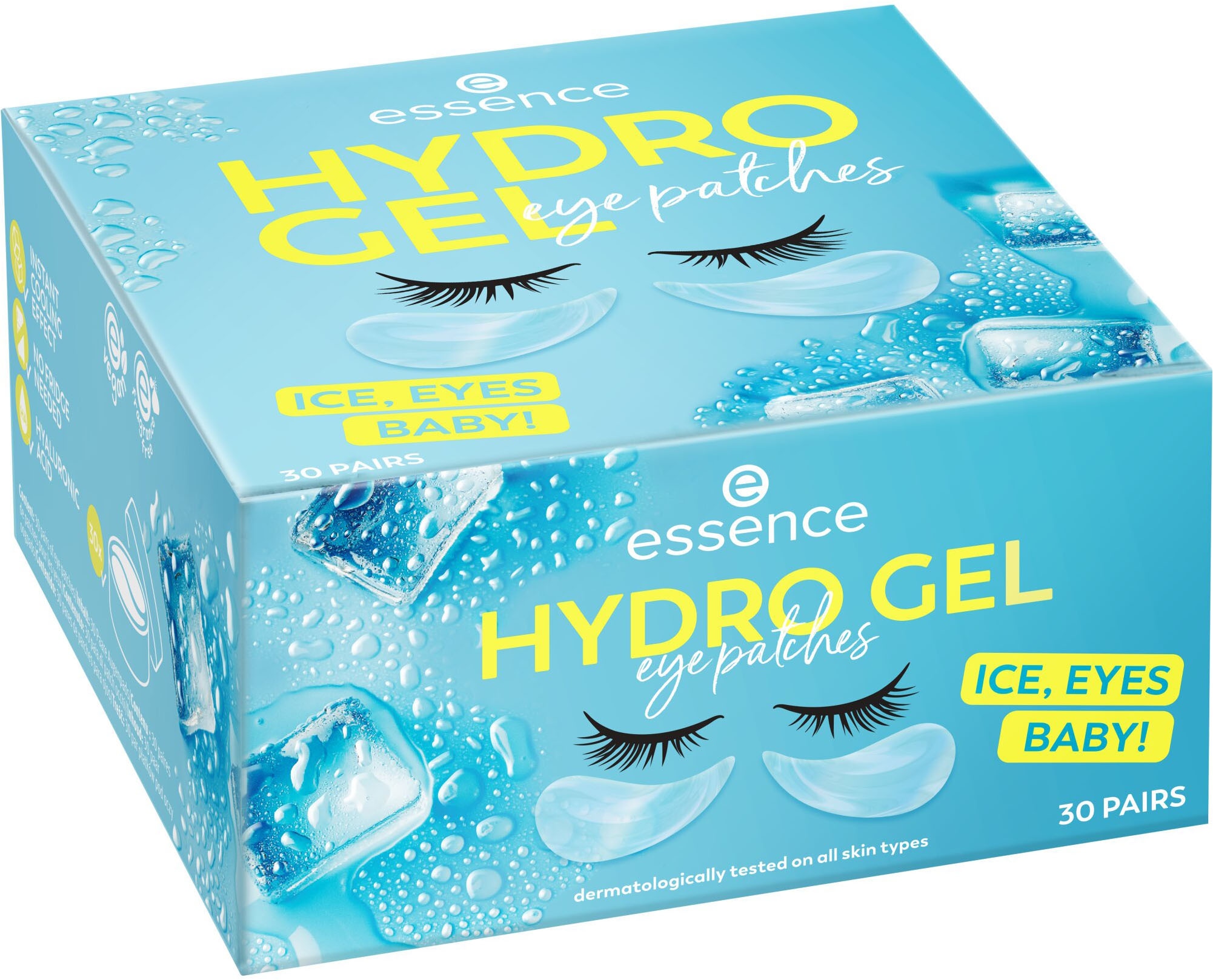 Essence Augenpflege-Set »HYDRO GEL eye patches ICE, EYES, baby! 30 Pairs«, mit kühlendem Effekt