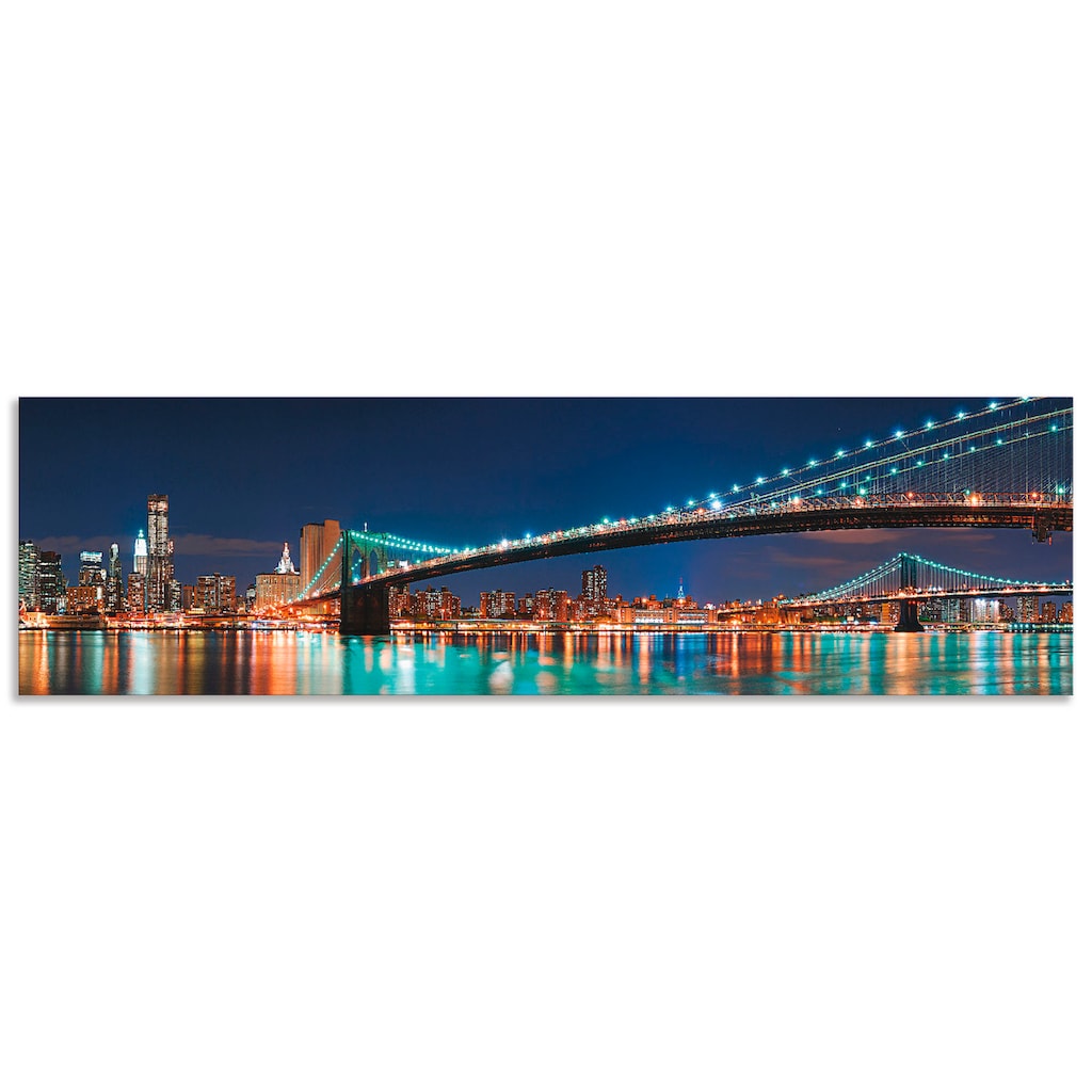 Artland Küchenrückwand »New York Skyline Brooklyn Bridge«, (1 tlg.)