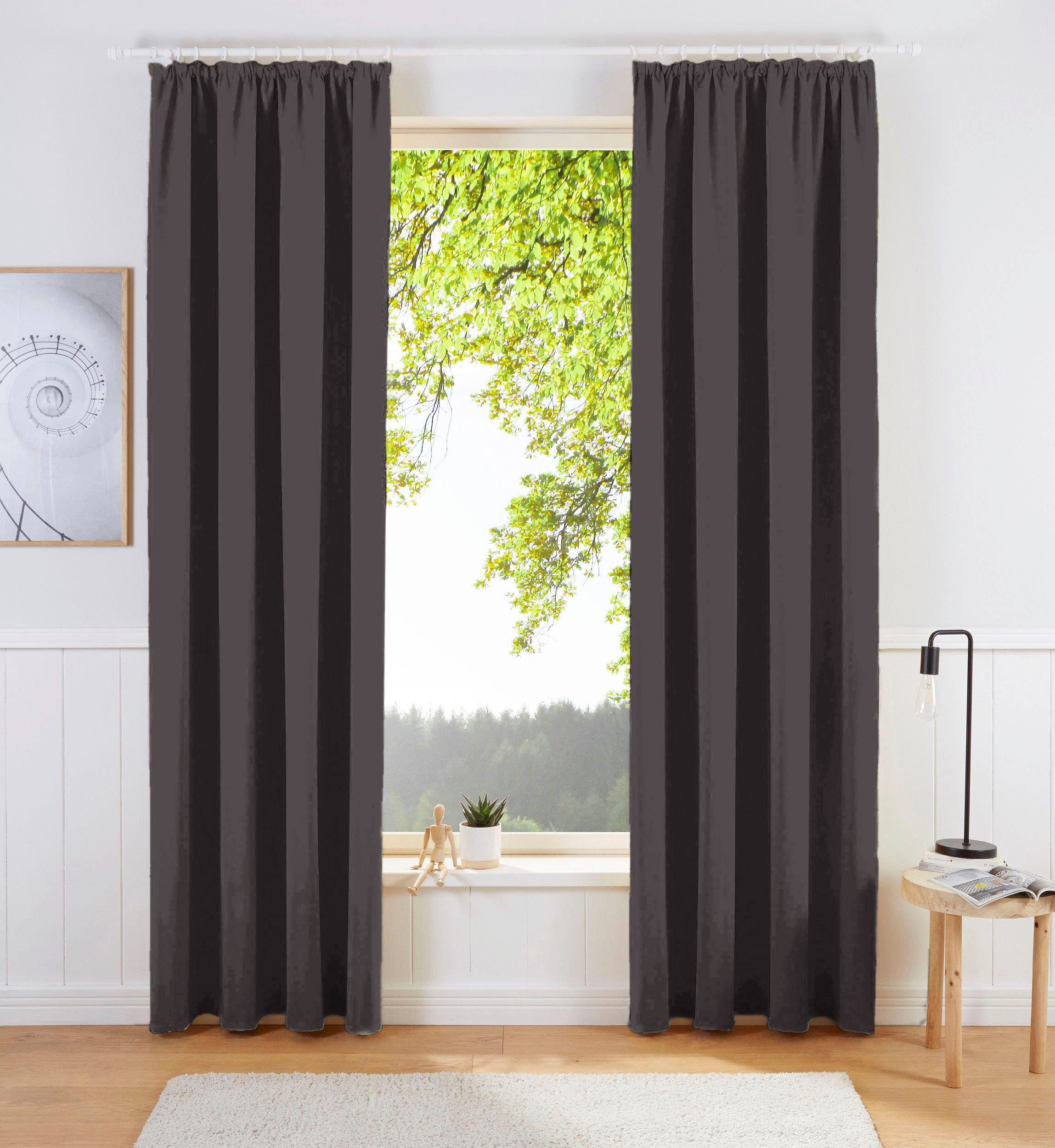 my home Gardine »SOLA«, (1 St.), Breite:130 cm oder 270 cm,1 Schal, einfarbig, Verdunkelung, Überbreite