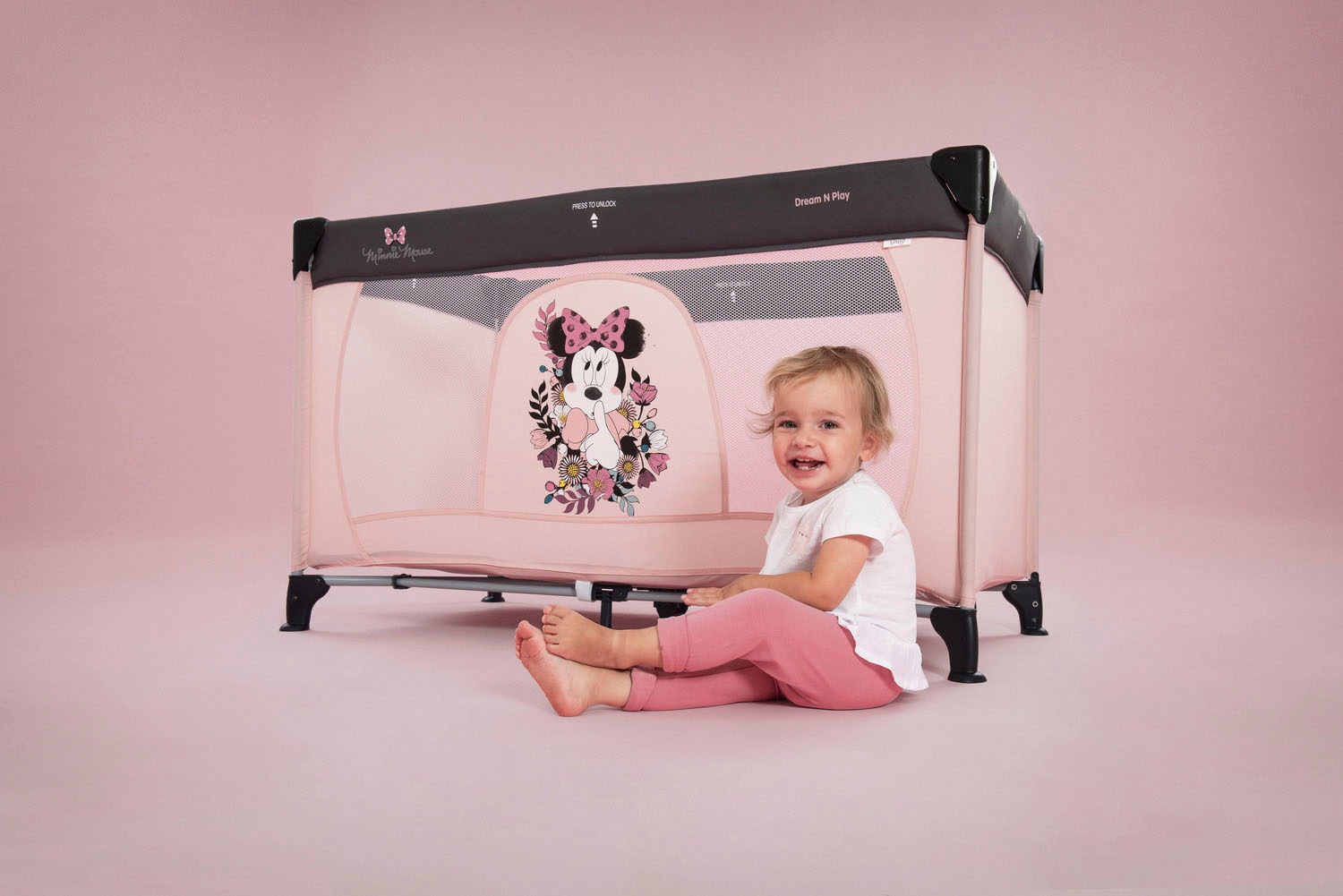 Hauck Baby-Reisebett »Dream N Play - Minnie Sweetheart«, inkl. Transporttasche
