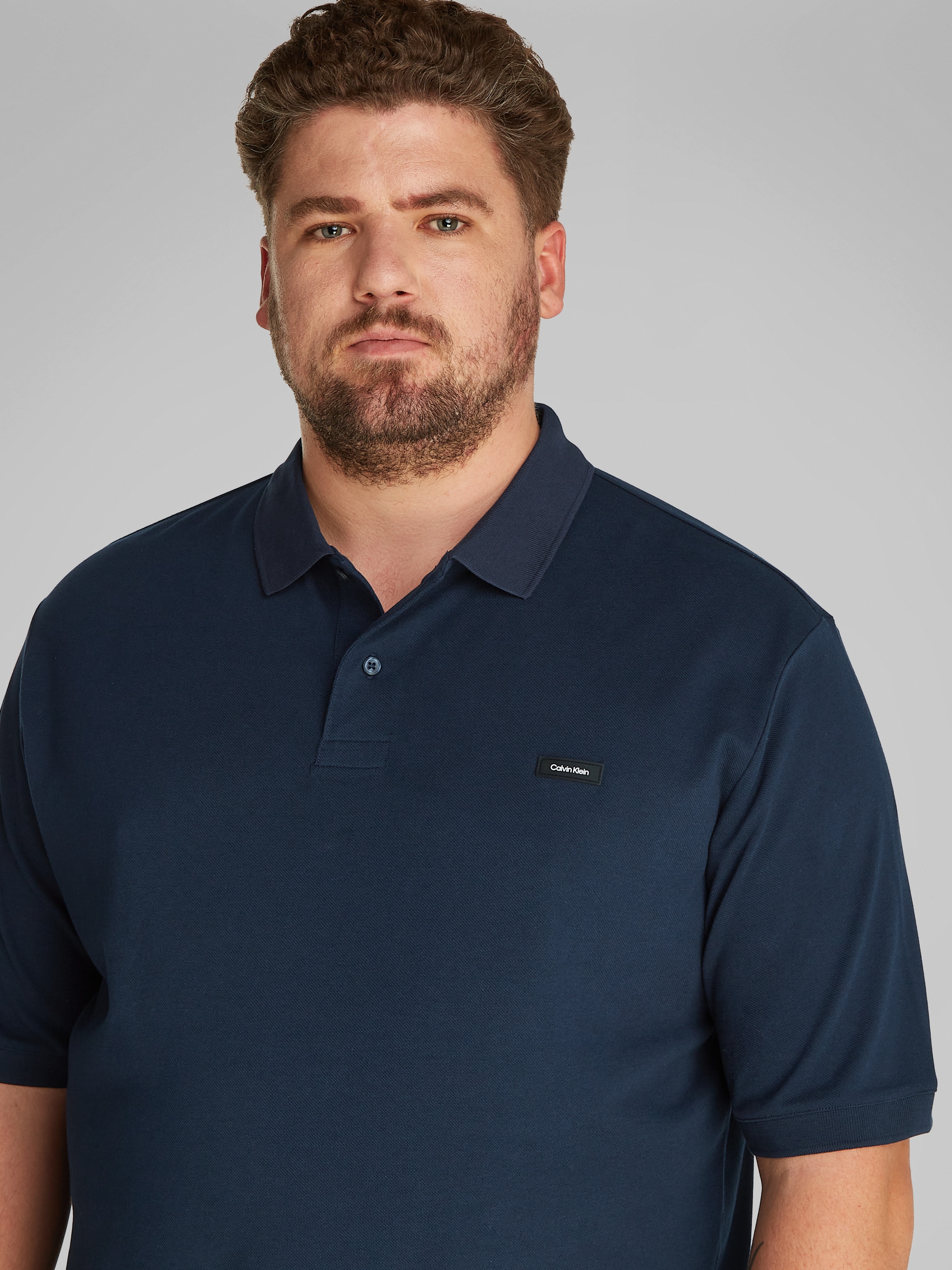 Calvin Klein Big&Tall Poloshirt »BT-STRETCH PIQUE SLIM POLO«, in großen Größen mit Polokragen