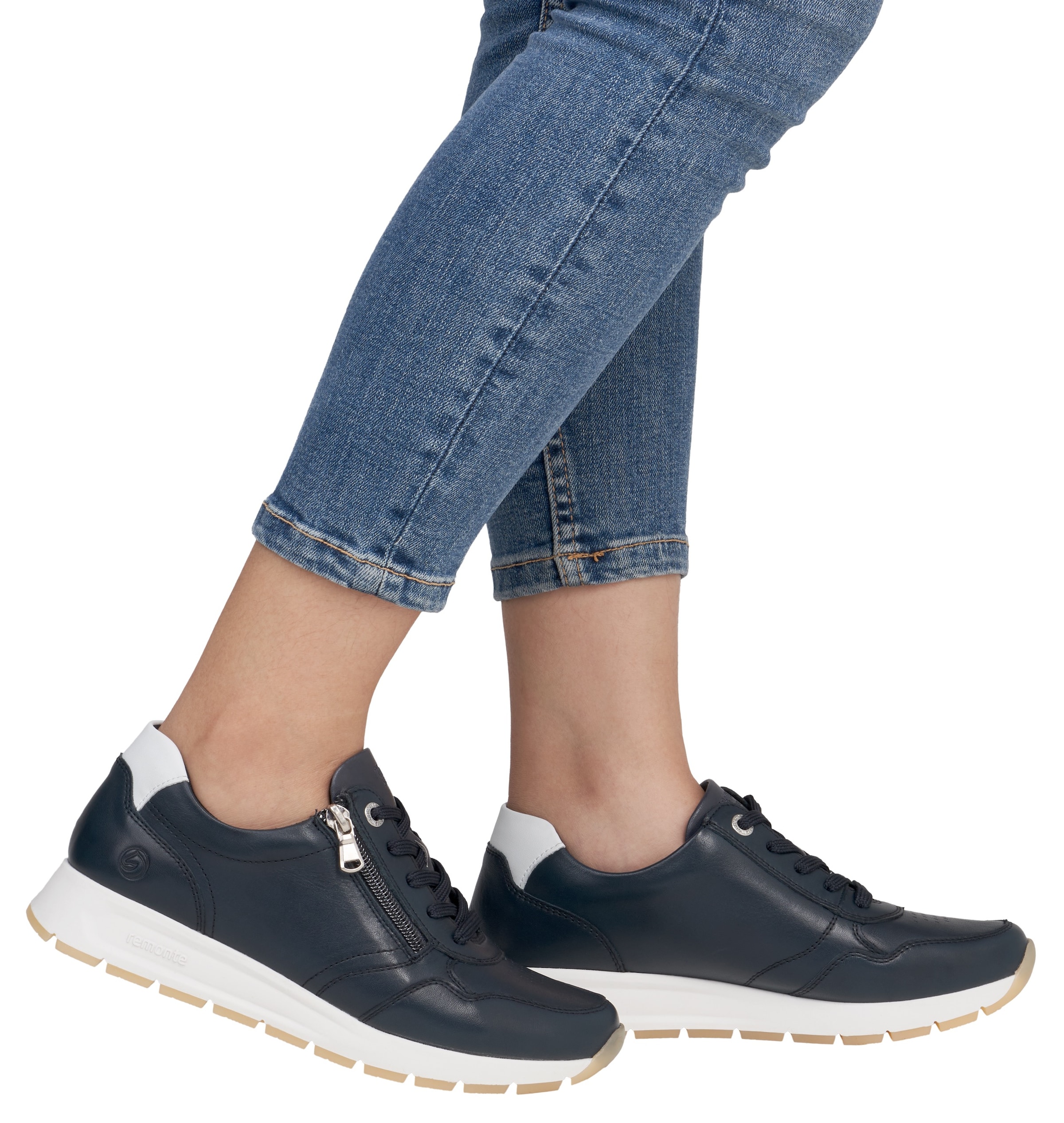 Remonte Keilsneaker, Freizeitschuh, Halbschuh, Schnürschuh mit seitlichem Reißverschluss