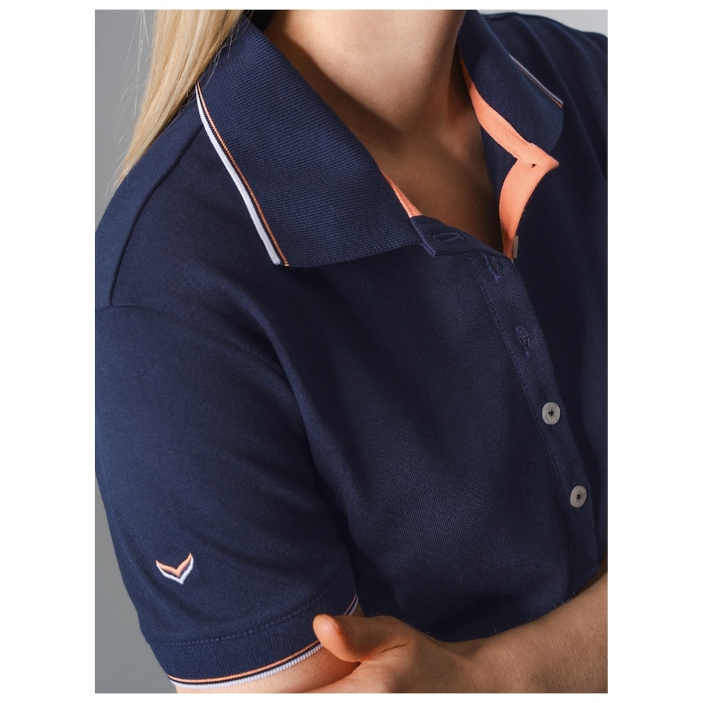 Trigema Poloshirt »TRIGEMA Slim Fit Poloshirt mit langer Knopfleiste«, (1 tlg.)