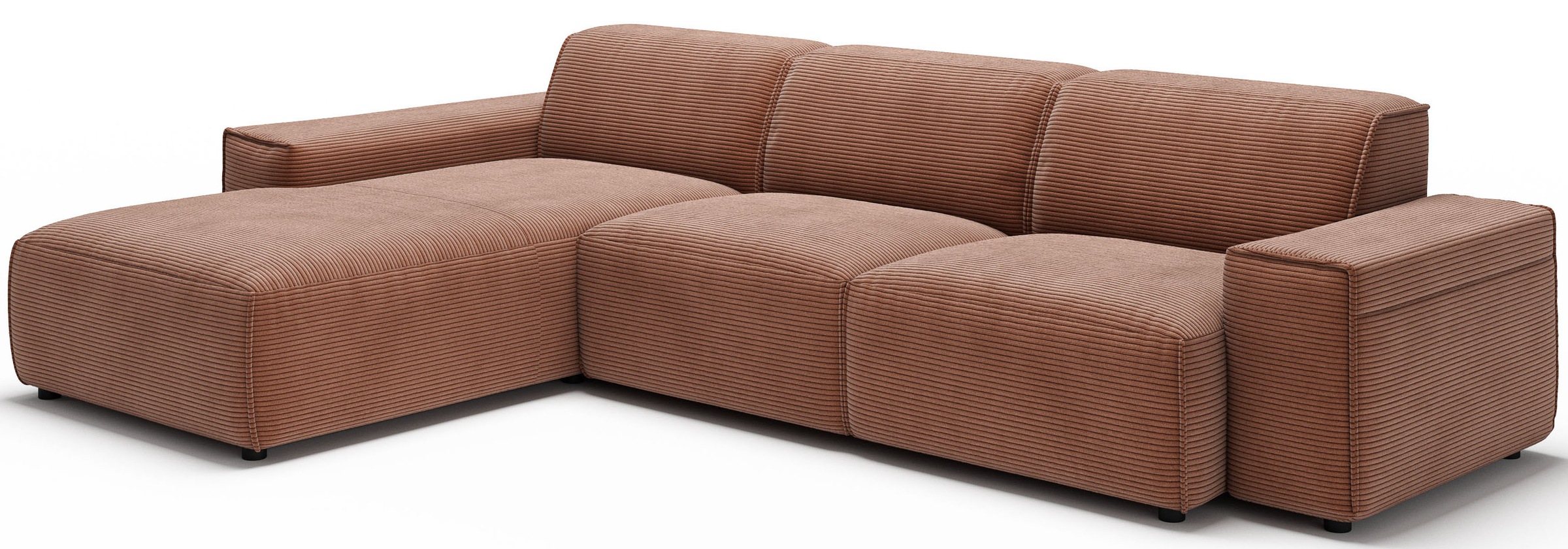 andas Ecksofa »Glimminge auch in Breitcord, Feincord, Bouclé + Easy care-Bezug«, L-Form, Breite 294, Zierkissen