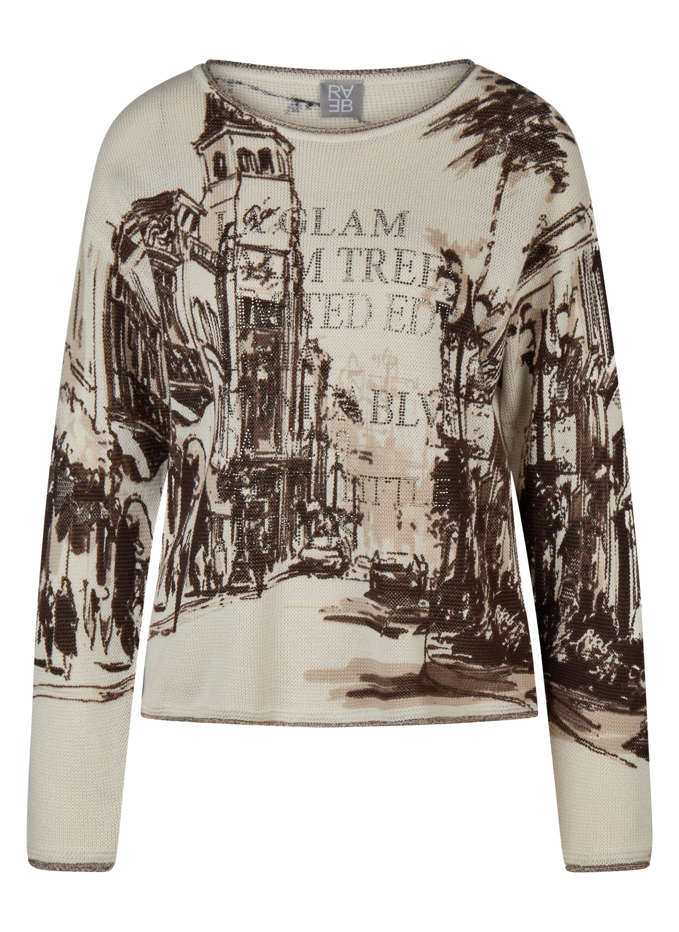 Rabe Strickpullover mit All-Over Print