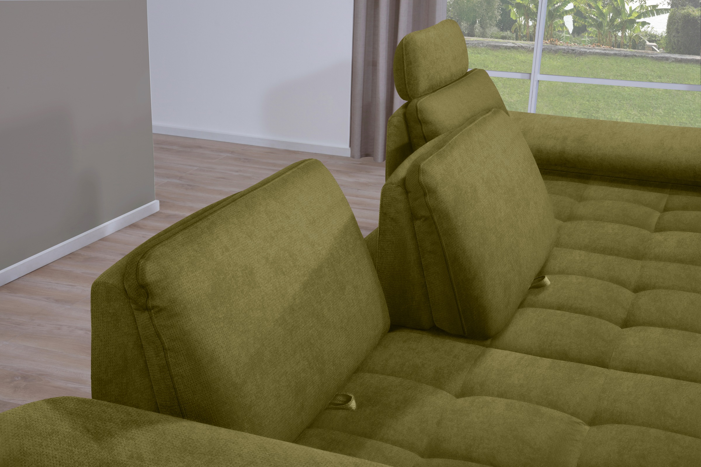 alina Ecksofa »Royce«, inklusive Sitztiefenverstellung, 296 cm breit