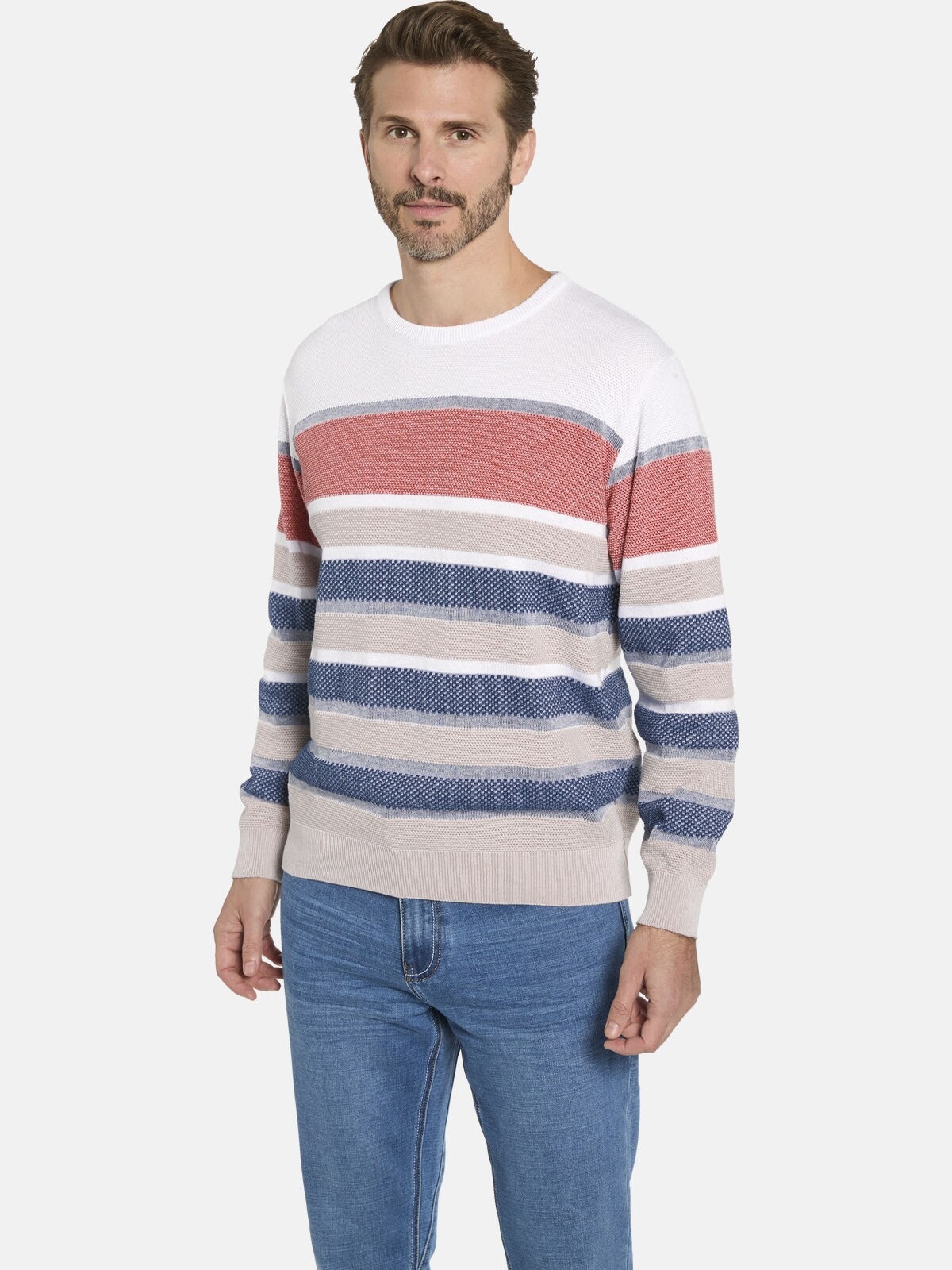 Rundhalspullover »Pullover CARIANETTO«, im Colorblocking-Stil