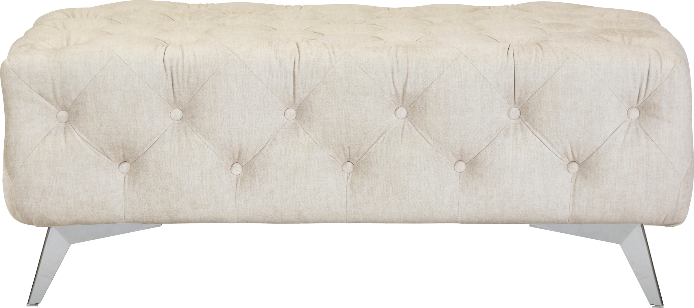 Polsterhocker »Glynis«, aufwändige Knopfheftung, moderne Chesterfield Optik, Fußfarbe...