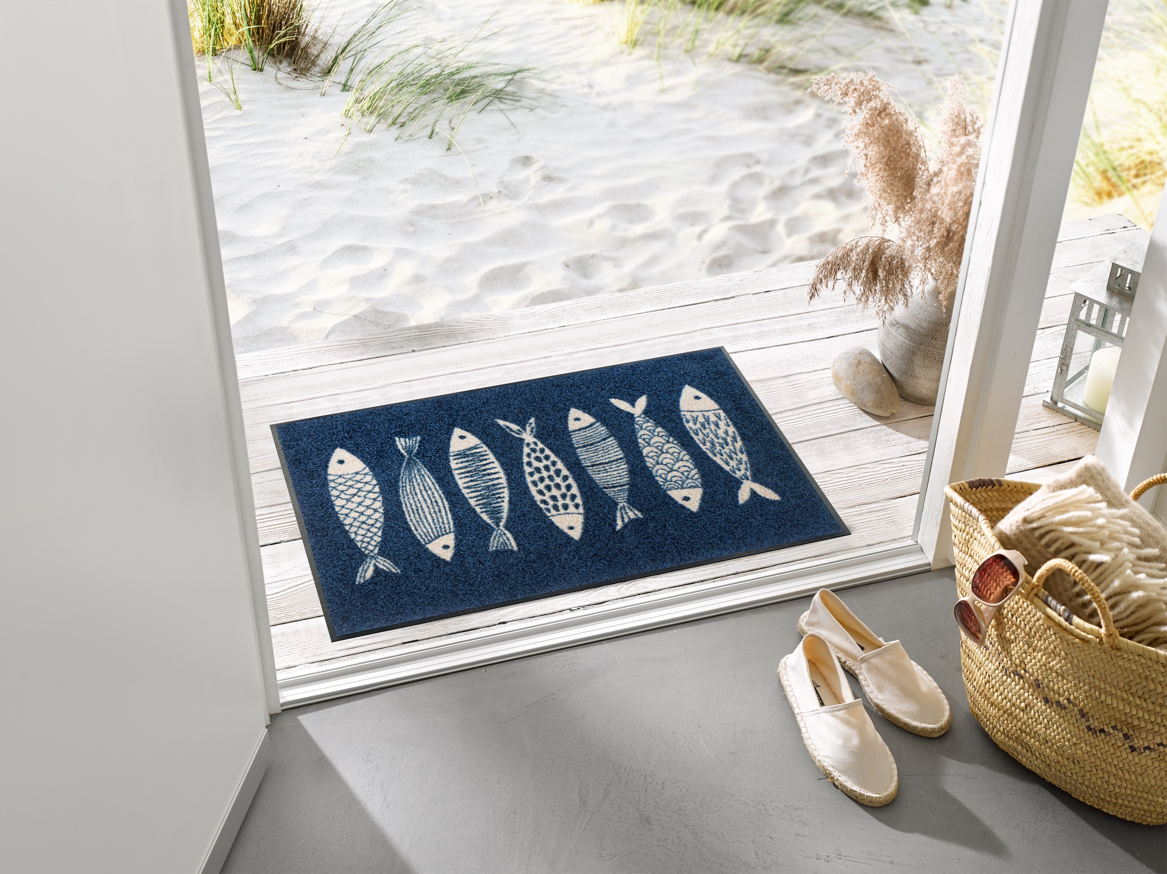 wash+dry by Kleen-Tex Fußmatte »Fish Tango« rechteckig 7 mm Höhe