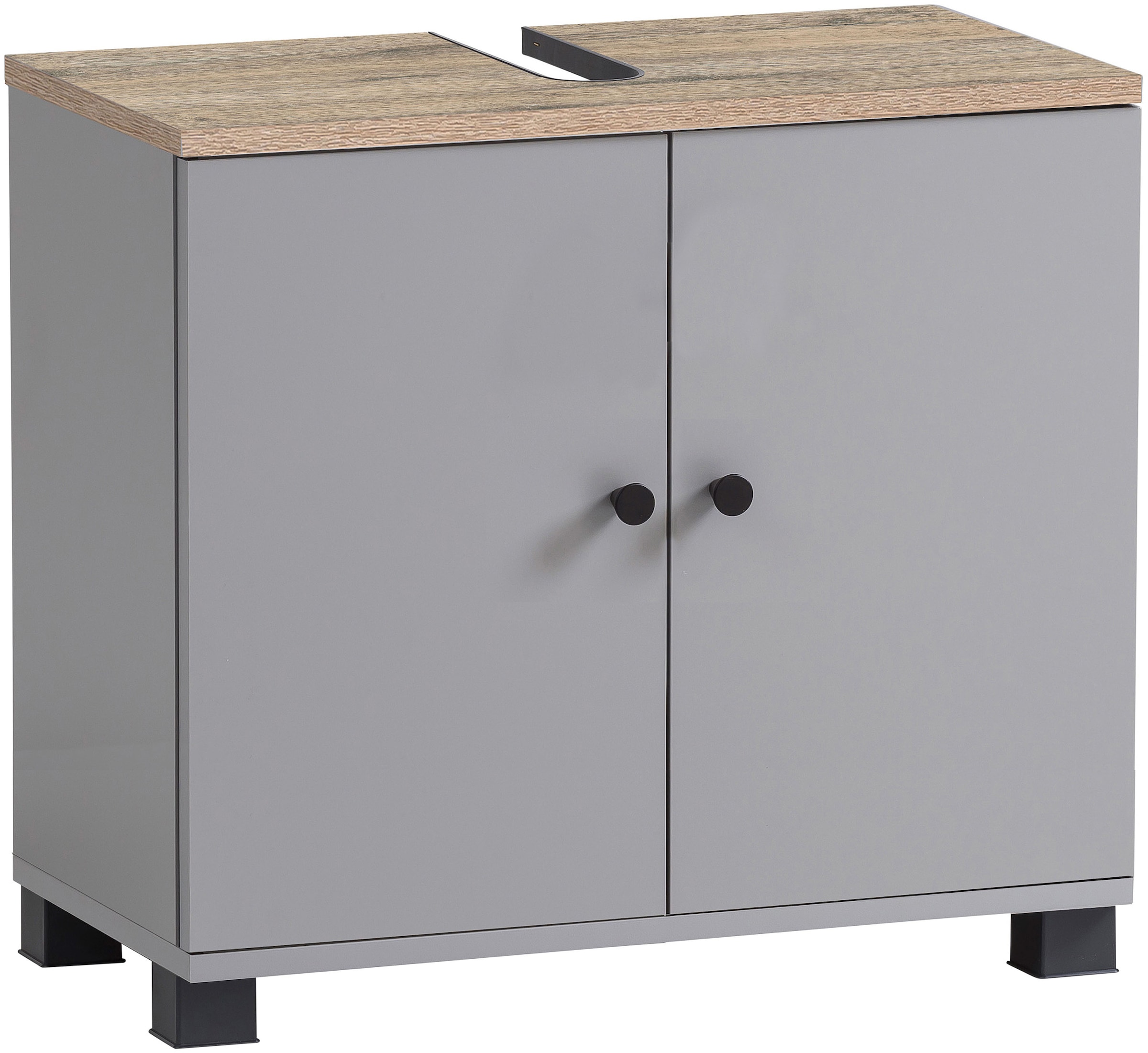 welltime Waschbeckenunterschrank "Lugo, Waschbeckenunterschrank, Made in Germany, B: 59 cm" Solide Verarbeitung - Dieses Produkt ist in Deutschland gefertigt