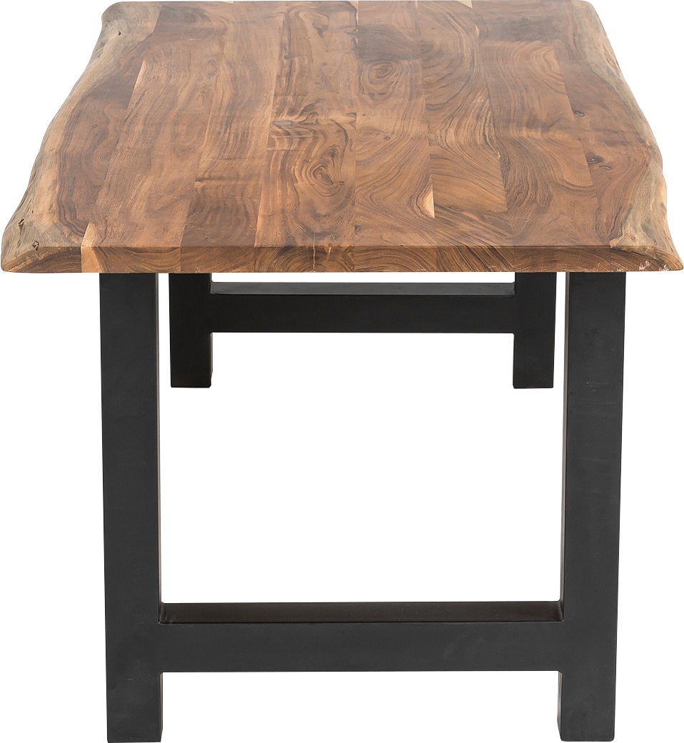 SalesFever Essgruppe »Esszimmerausstattung aus Holz und Metall«, (Set, 5 tlg.), Essgruppe im stilvollen Look mit 4 Stühlen