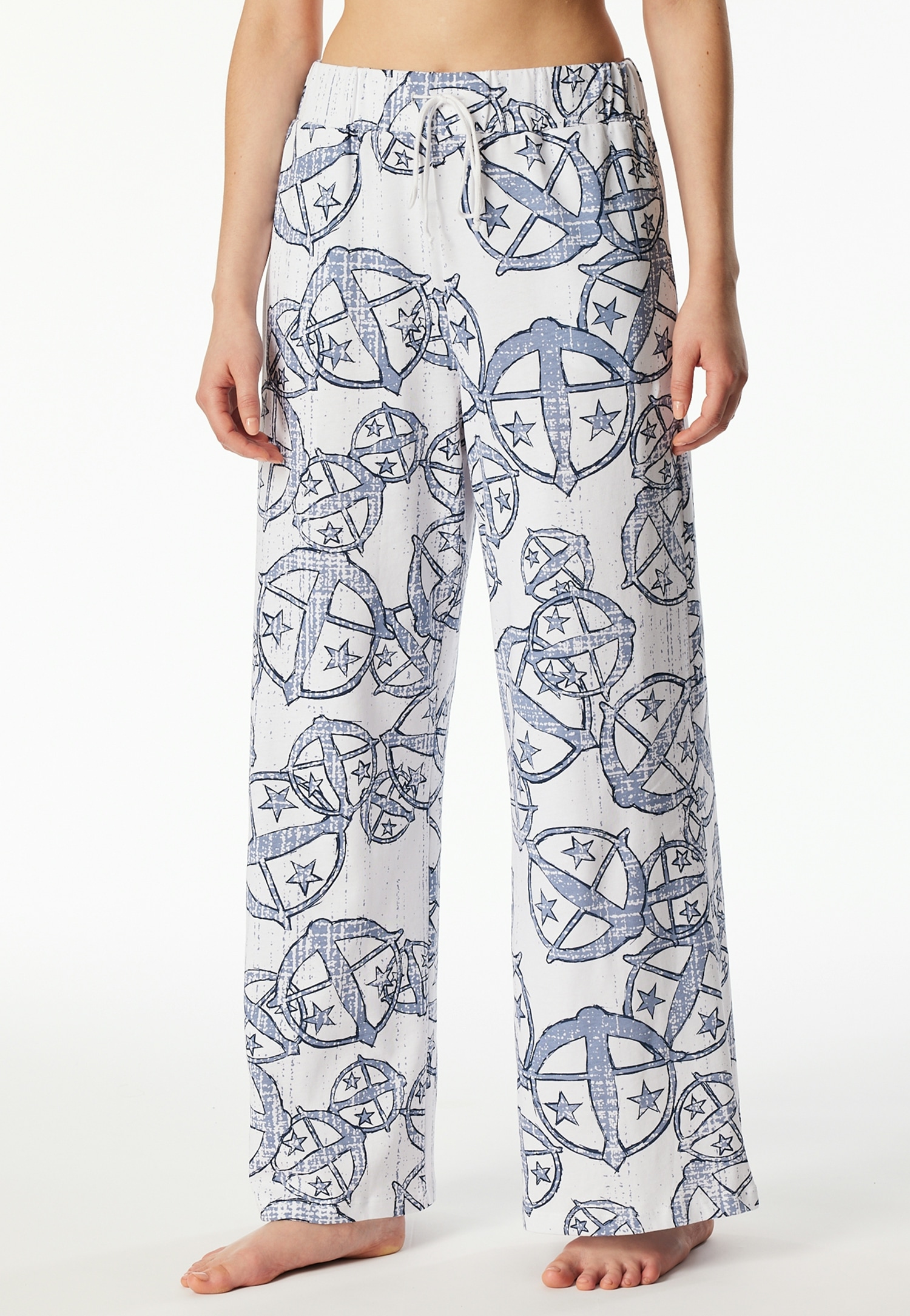Schiesser Pyjamahose »Mix + Relax«  seitliche Taschen, weites Bein, Baumwolle, Bindekordel