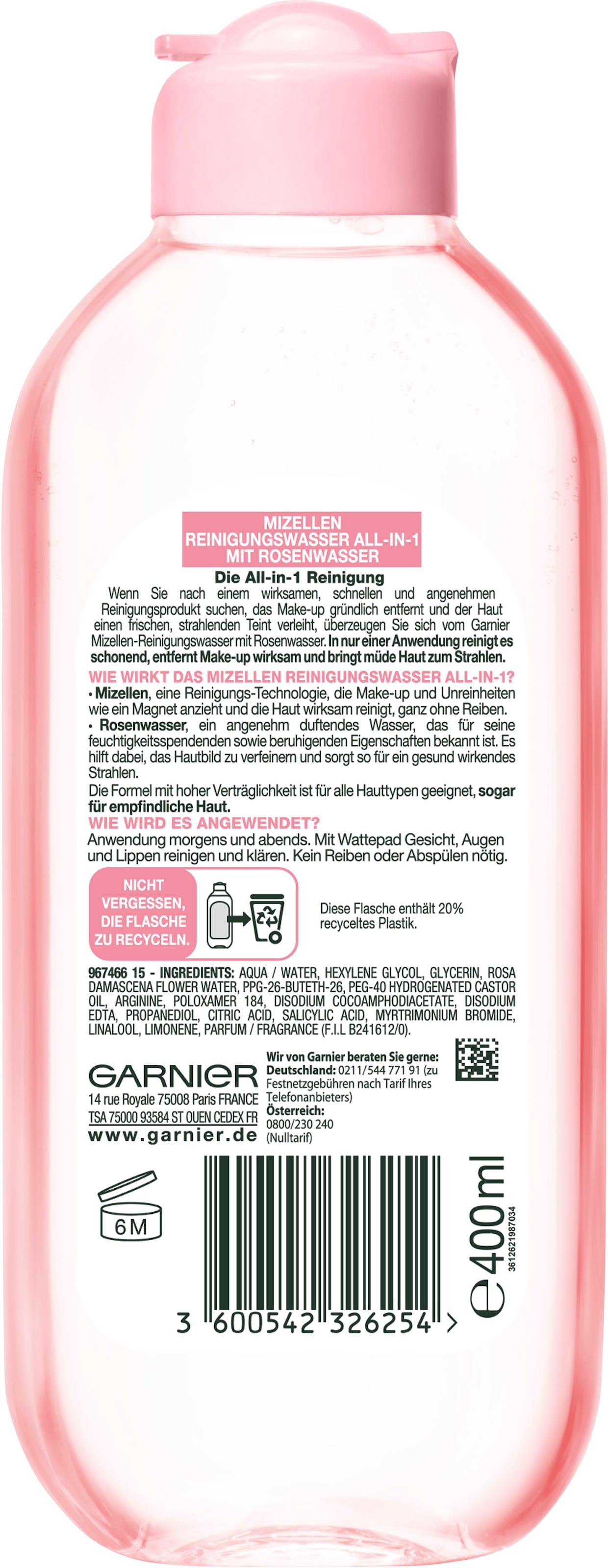GARNIER Gesichtswasser »Mizellen mit Reinigungswasser | All-in-1«, UNIVERSAL Rosenwasser bestellen