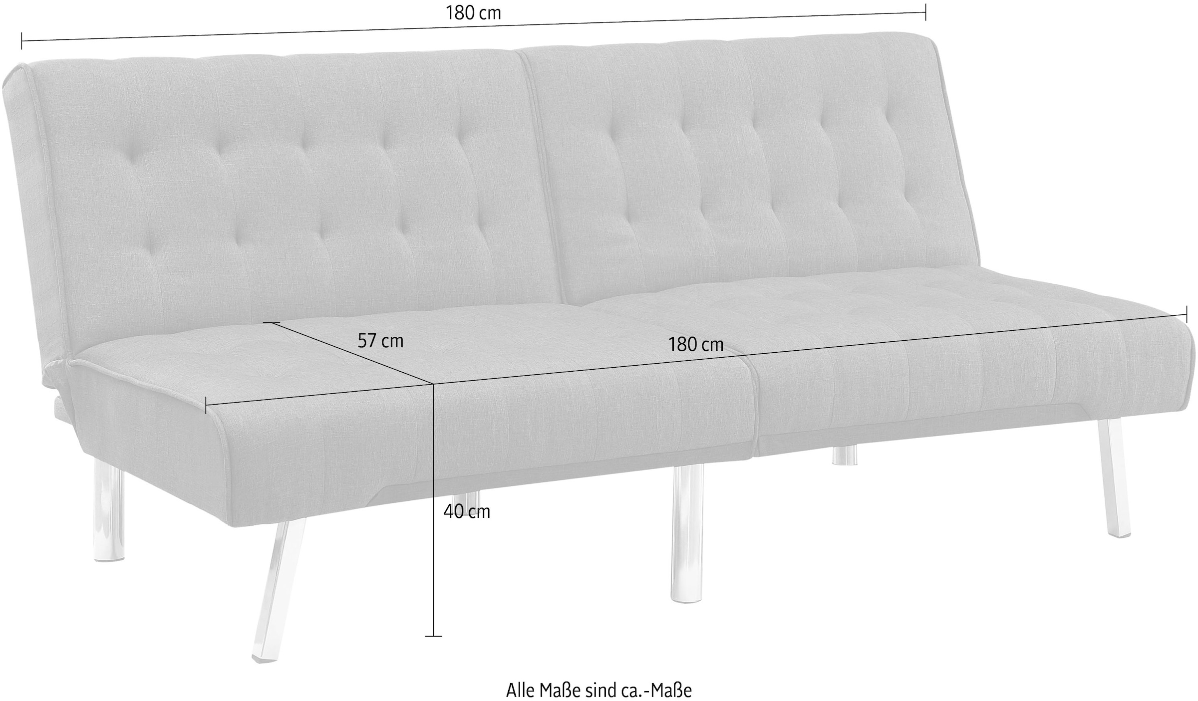ATLANTIC home collection Sofa »Pierre«, mit verstellbarer Rückenlehne, mit Wellenunterfederung
