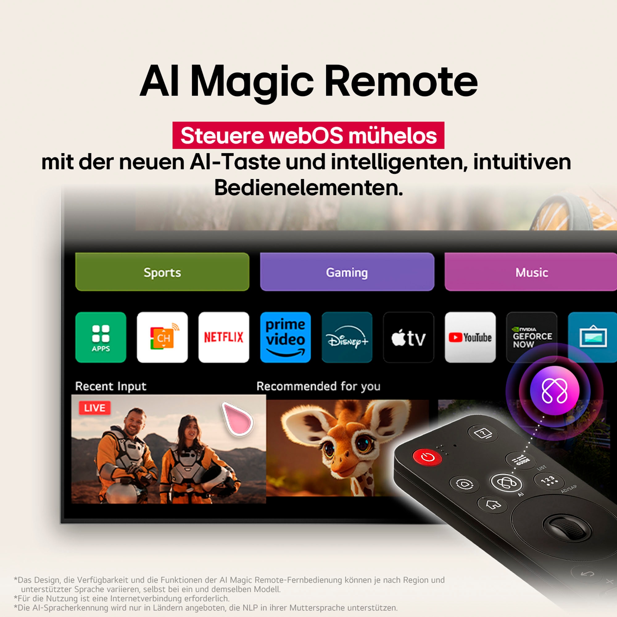LG QNED-Fernseher »55QNED85A6C«, 4K Ultra HD, Smart-TV