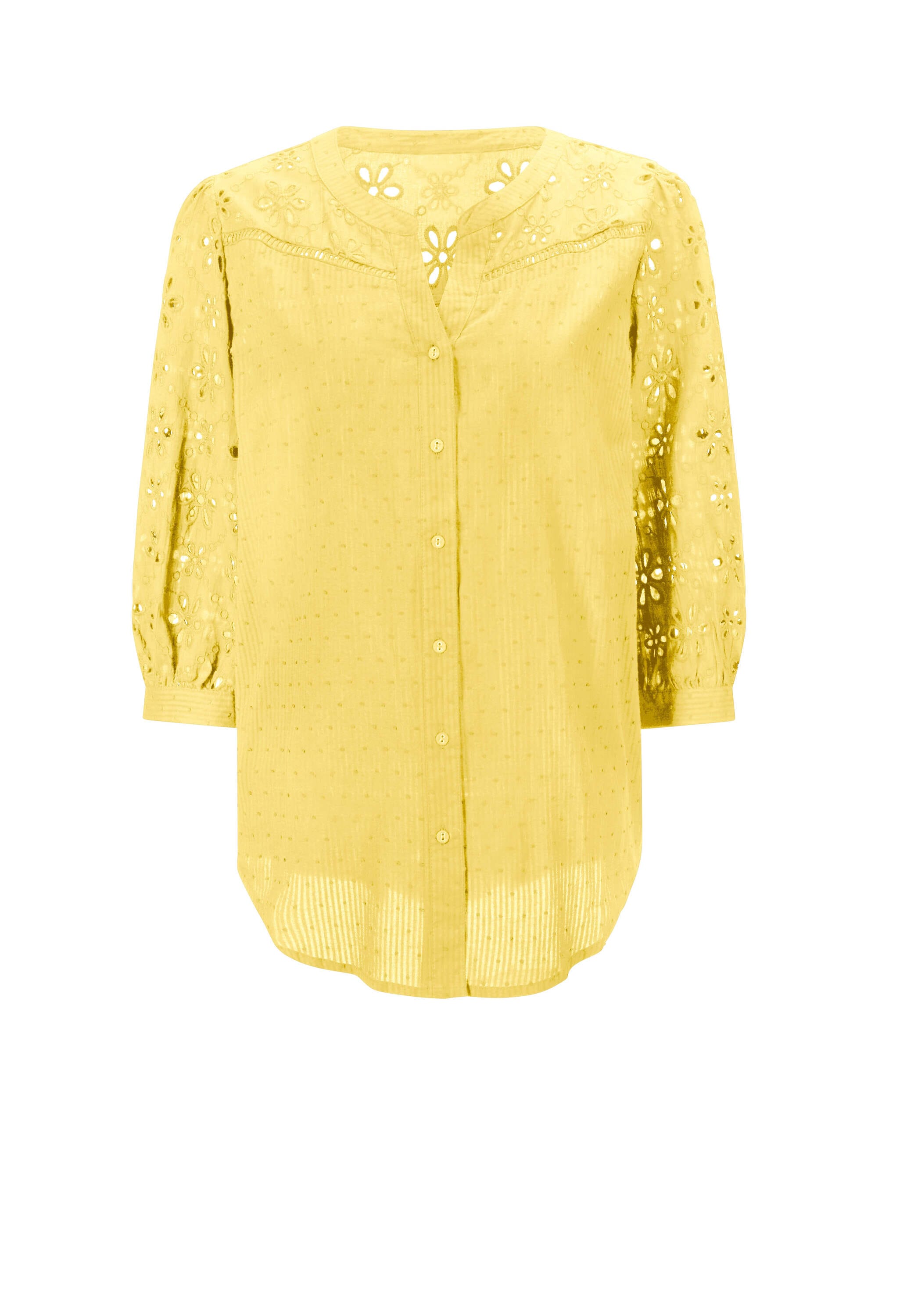 heine Klassische Bluse »Bluse Baumwollbluse mit Lochstickerei«
