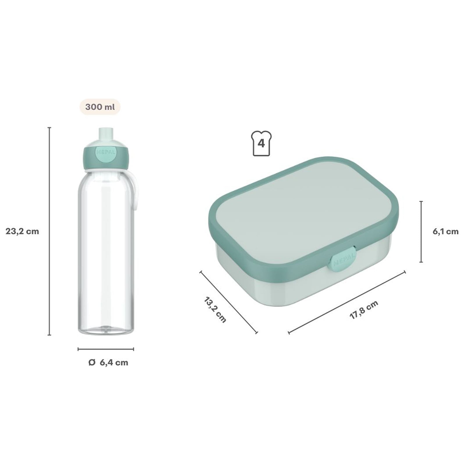 Mepal Lunchbox »Pausenset Campus (2025) 2er Set« Spülmaschinengeeignet