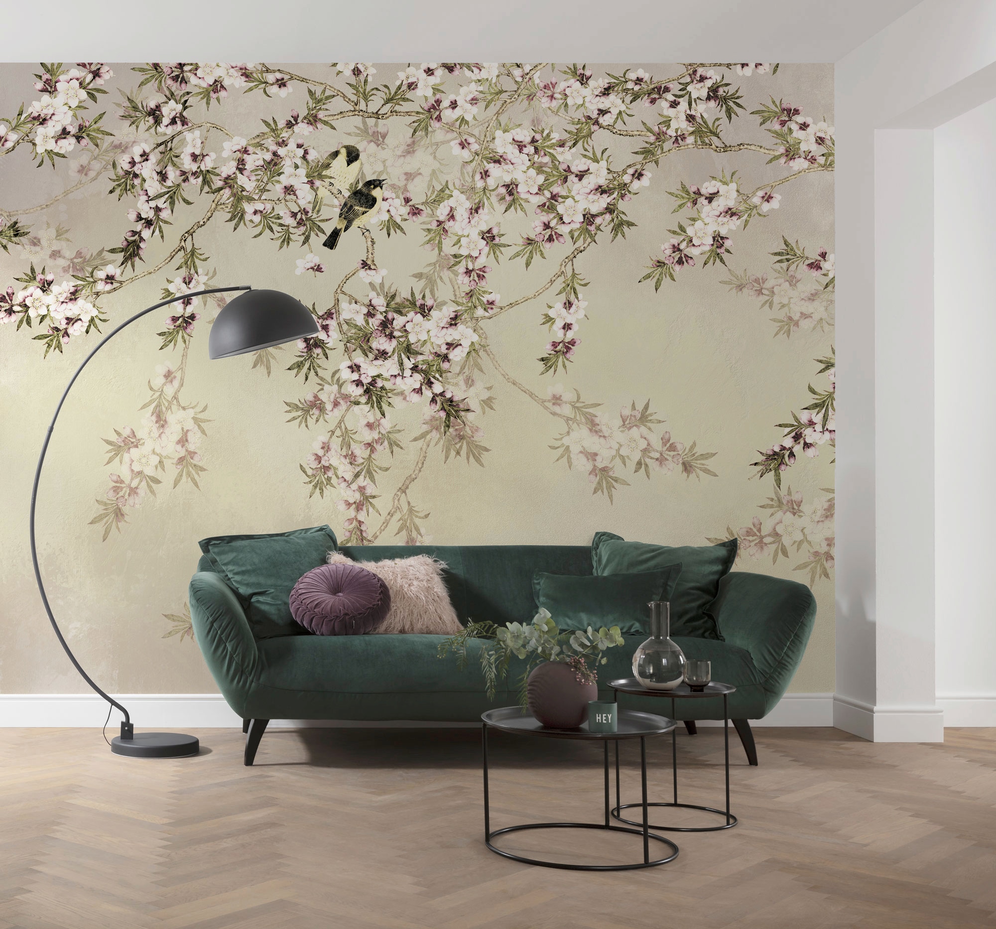 Komar Vliestapete »Digitaldruck Vlies - Love Birds - Größe 300 x 250 cm«, bedruckt, Wohnzimmer, Schlafzimmer