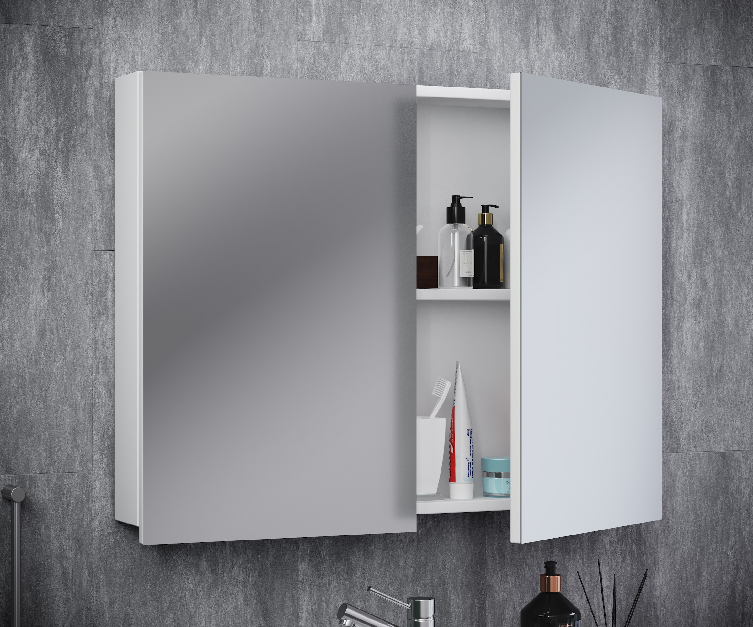 VCM Badspiegel »Spiegelschrank Spiegel Badezimmer Badinos 60x80 cm«