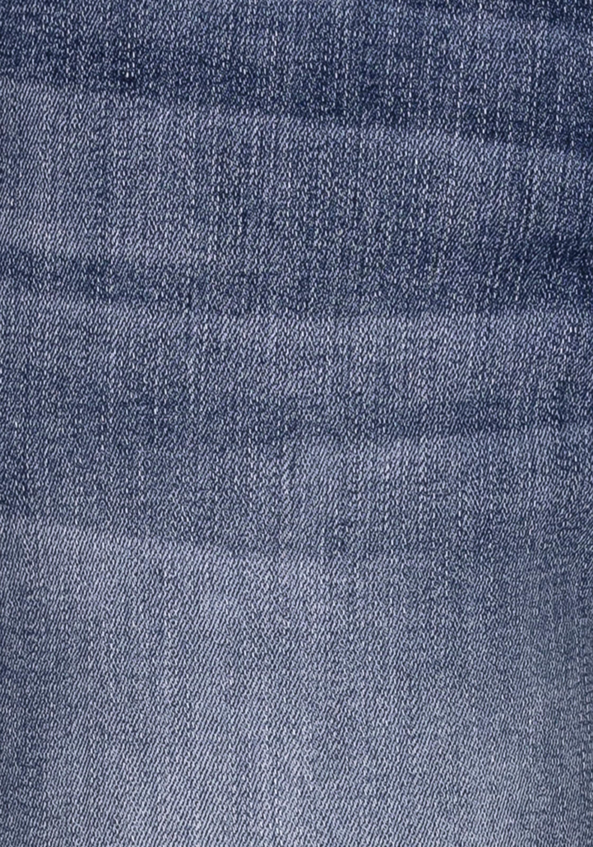 H.I.S 5-Pocket-Jeans »ariaMS«, normale Leibhöhe, Röhrenjeans, mit Used-Waschung, 5-Pocket-Style